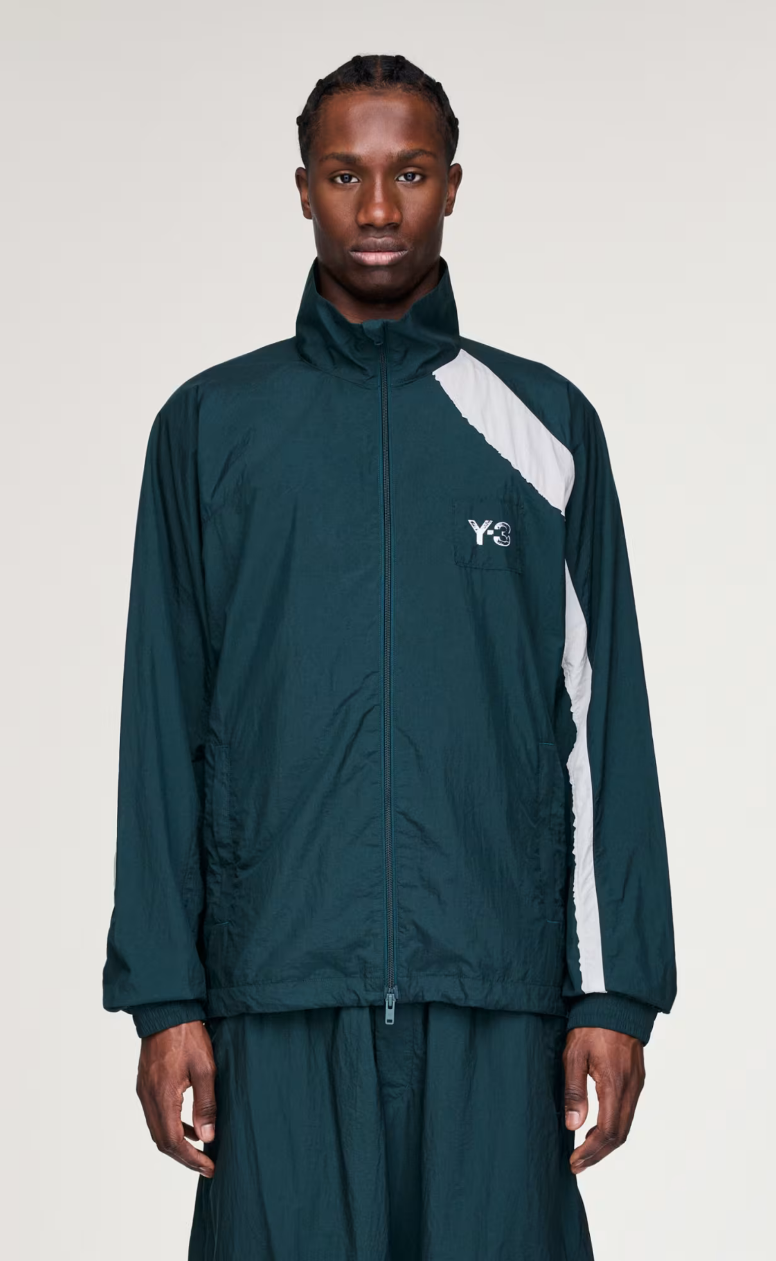 Y-3 RAW EDGE 3 STRIPES NYLON AURORA IVY JACKET