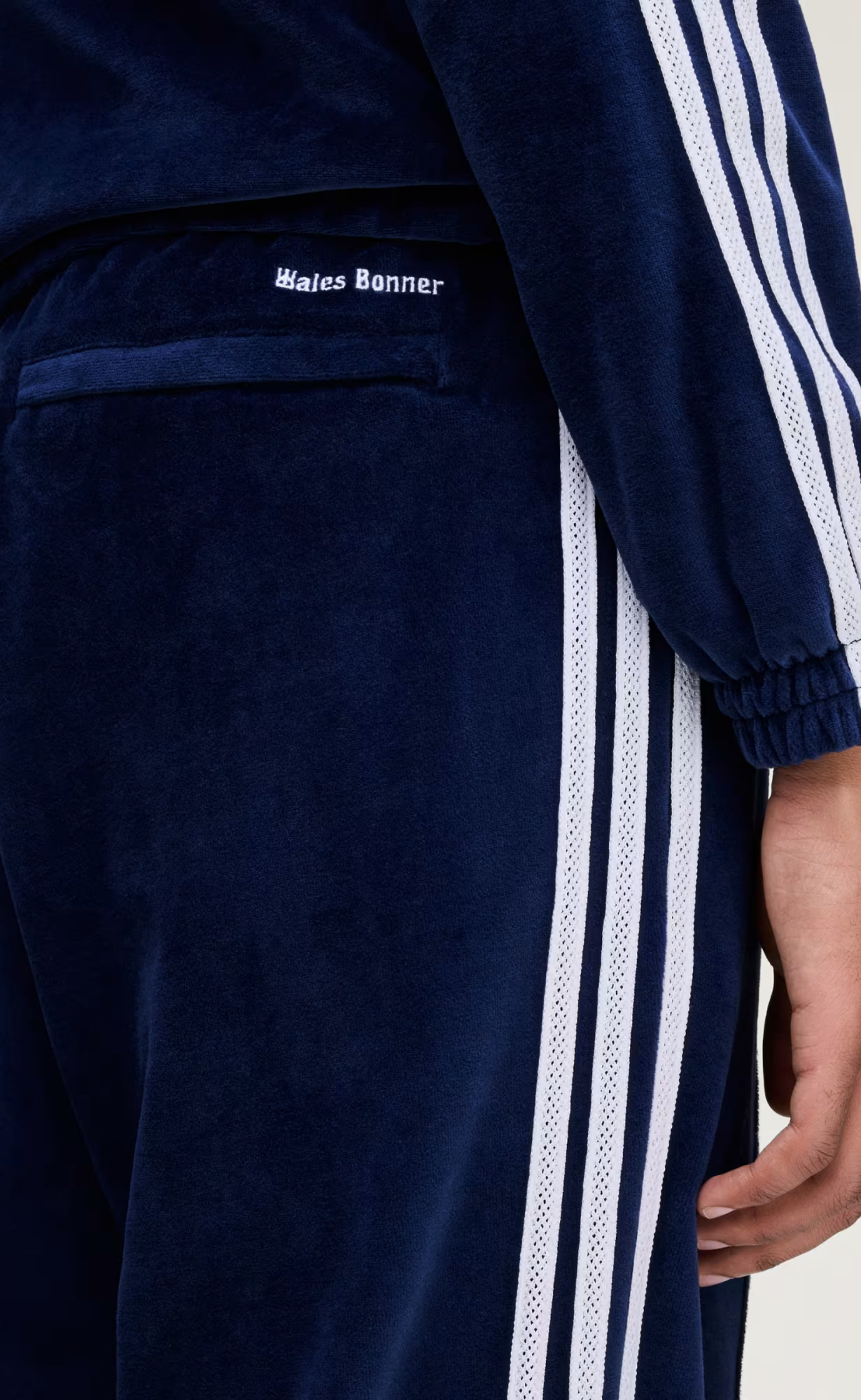 WB VELOUR COLLEGIATE NAVY PANTS