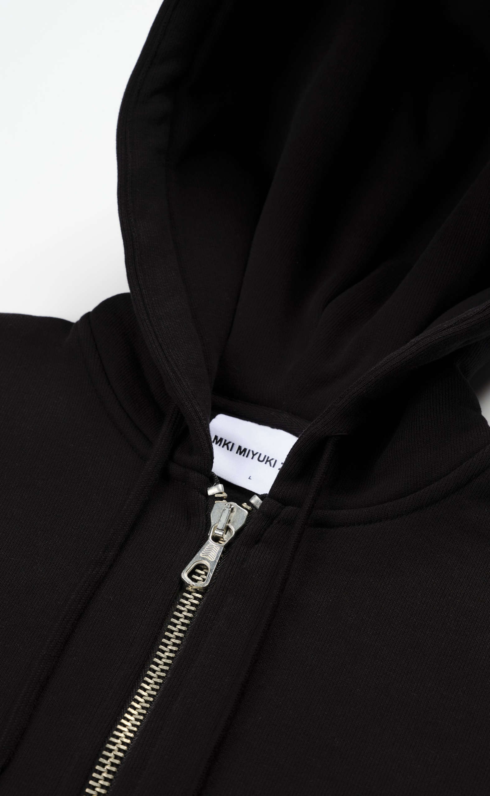 UNIFORM ZIP BLACK HOODIE