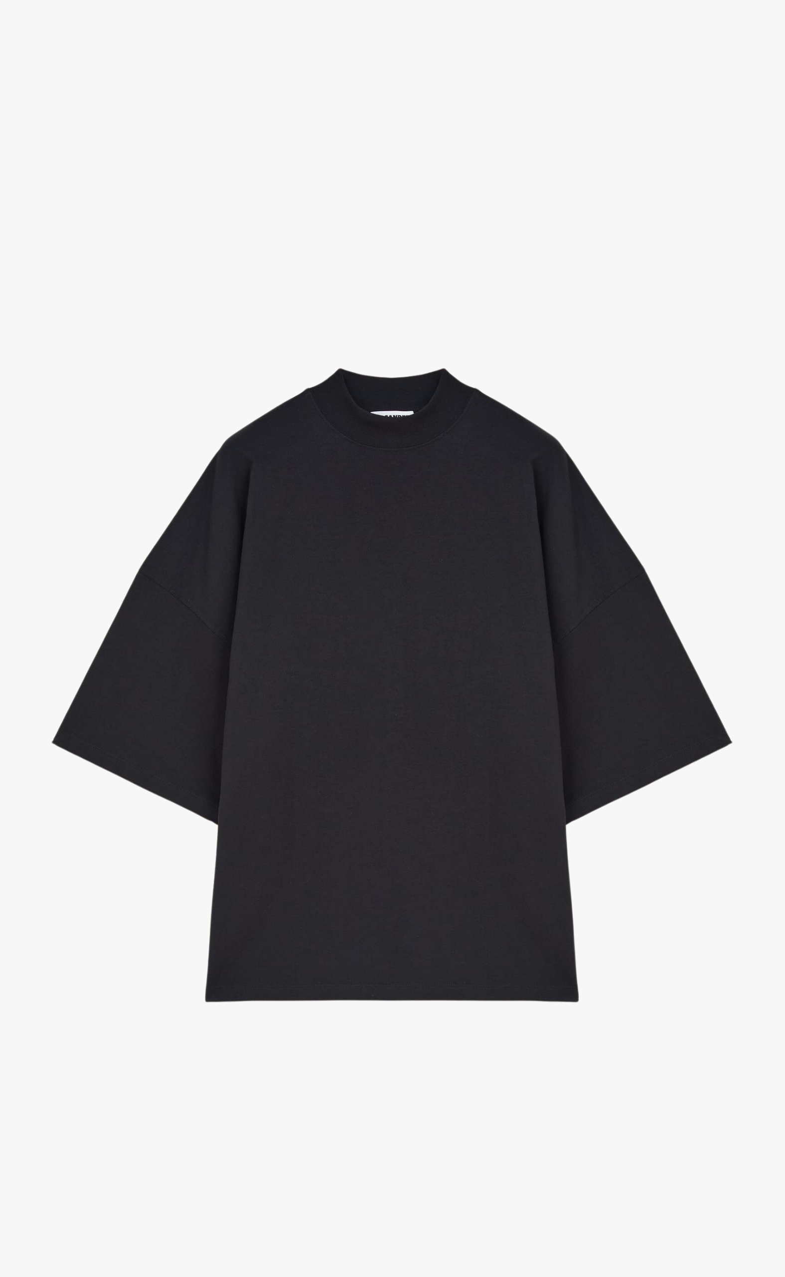 MOCK NECK BLACK T-SHIRT