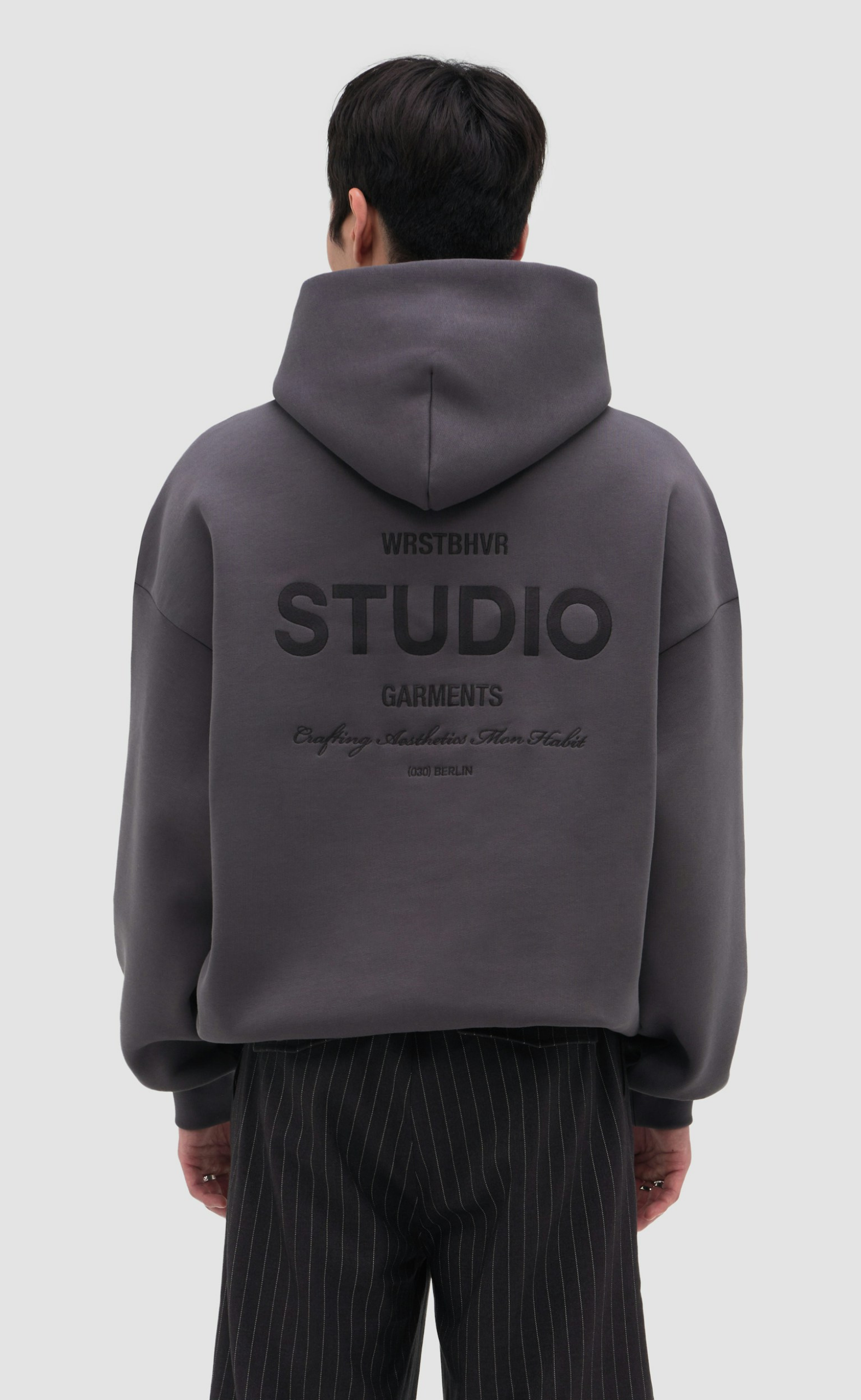 GARM V5 GRAY PINSTRIPE HOODIE