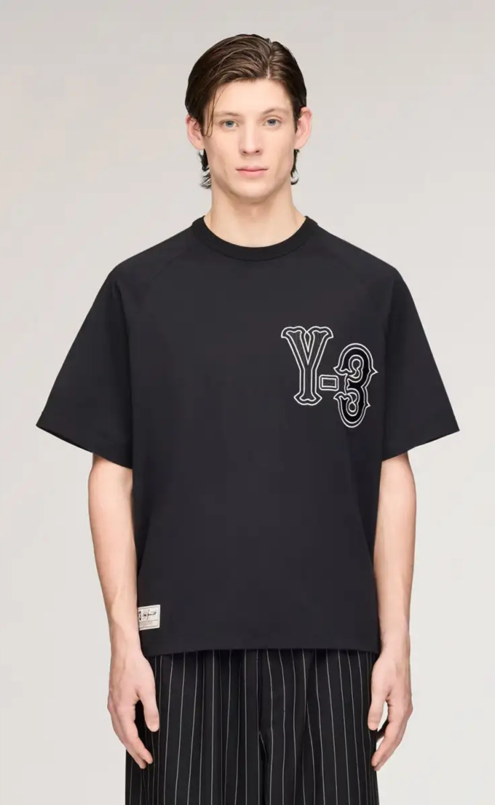 Y-3 ELITE 5 GFX COTTON BLACK T-SHIRT