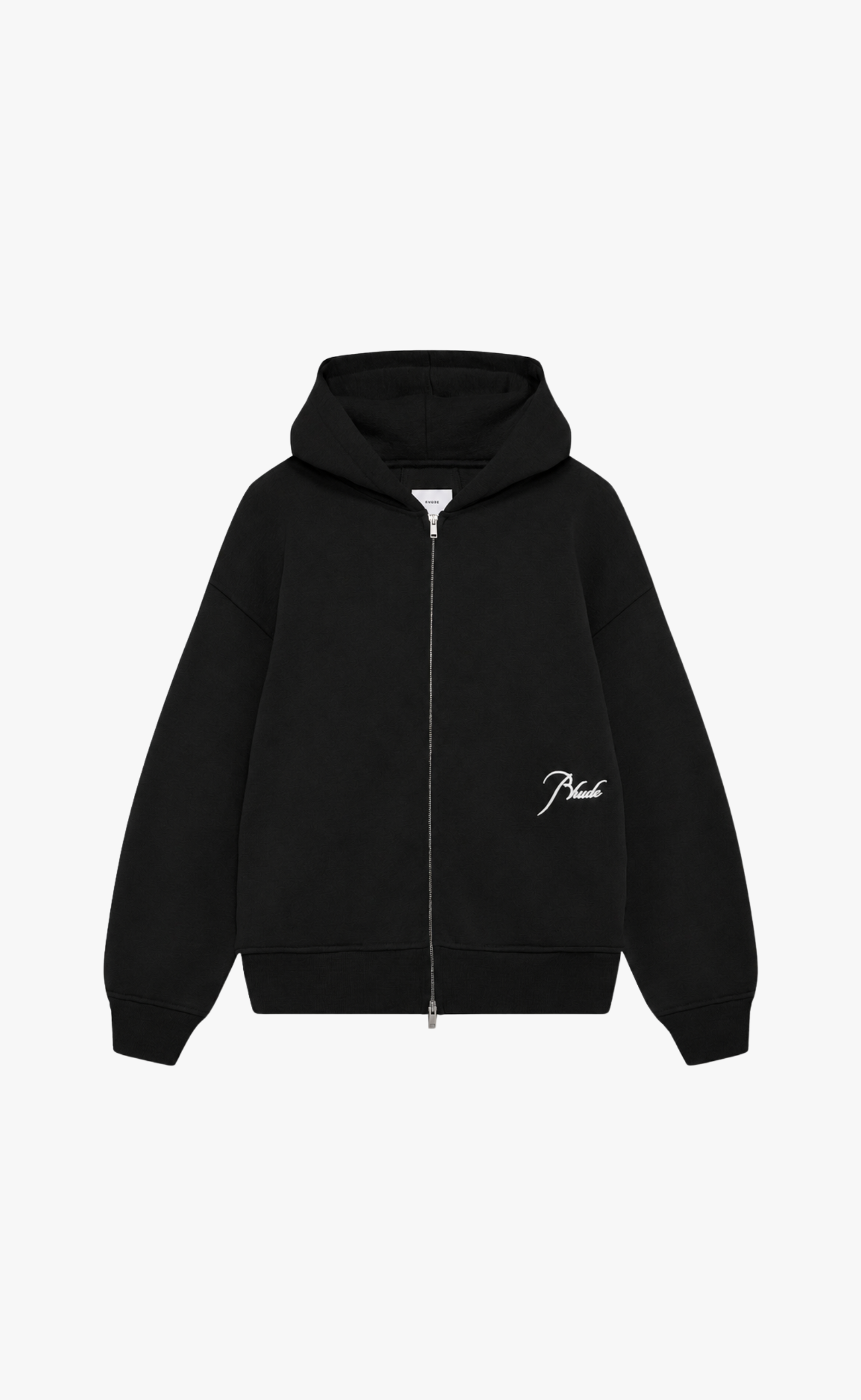 CLASSIQUE BOTTOM LOGO ZIP UP BLACK HOODIE