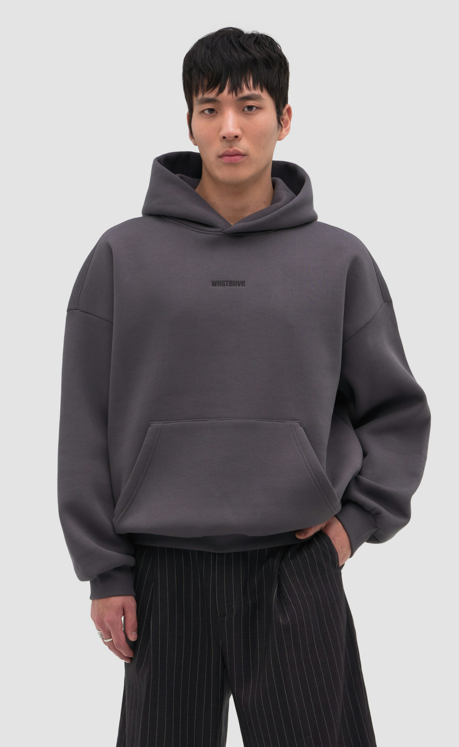 GARM V5 GRAY PINSTRIPE HOODIE