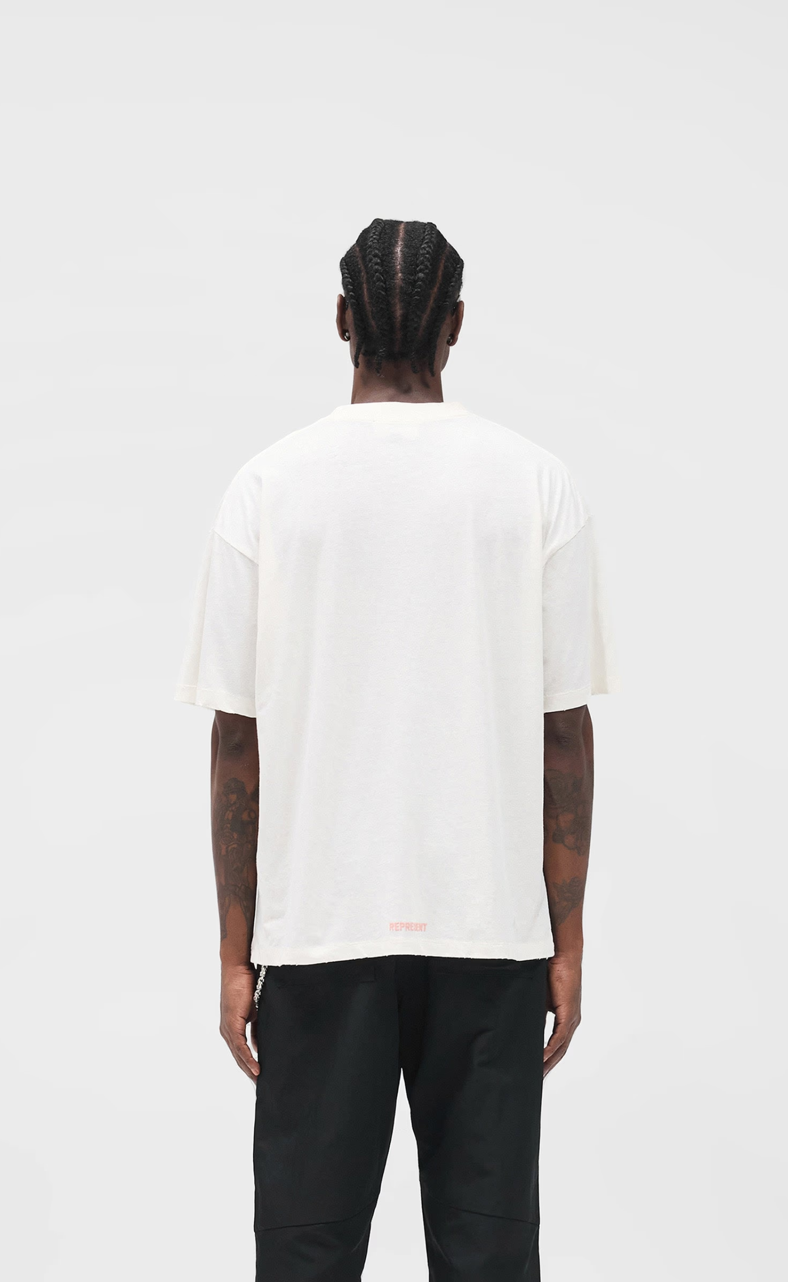 REPRESENT INITIAL STAR FLAT WHITE T-SHIRT