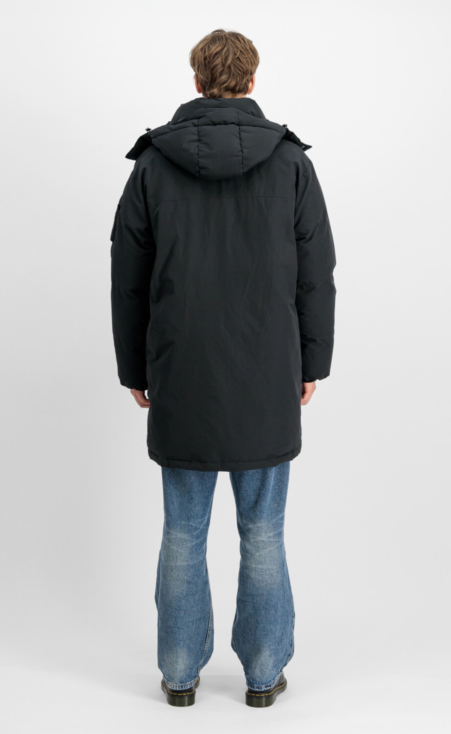 PUFFER PARKA BLACK JACKET