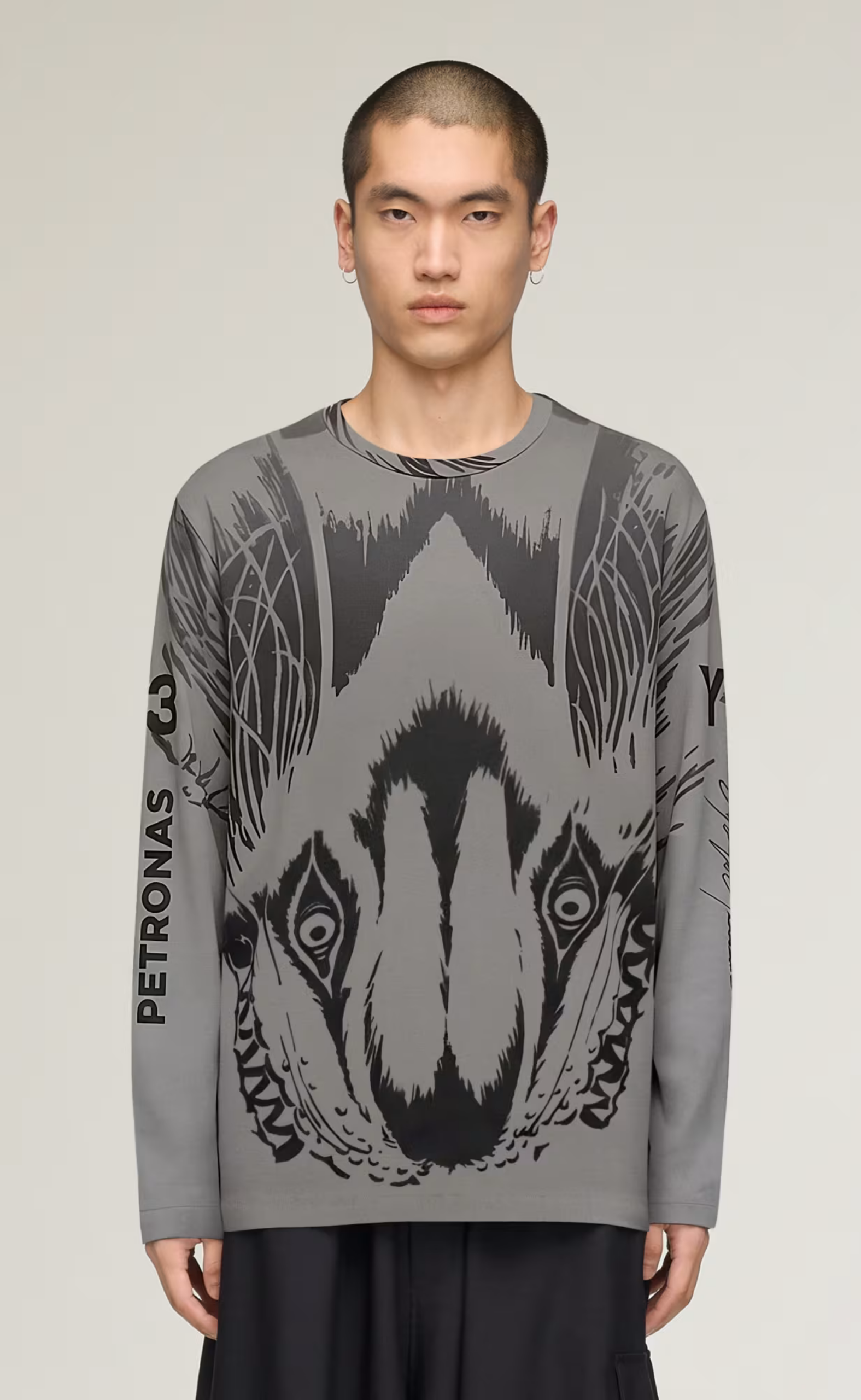 F1 MERCEDES WOLF BLACK GREY LONGSLEEVE