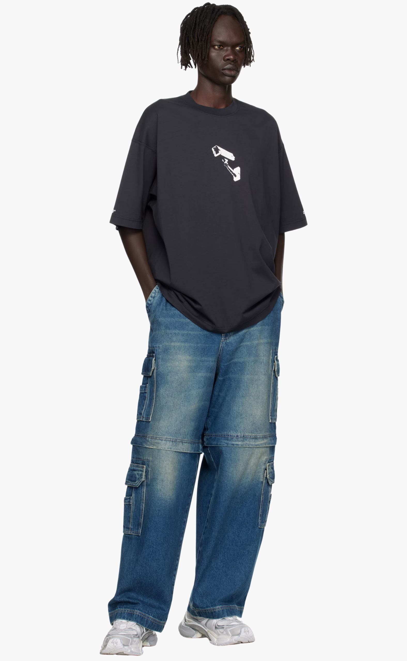 CCTV OVERSIZED WASHED BLACK T-SHIRT