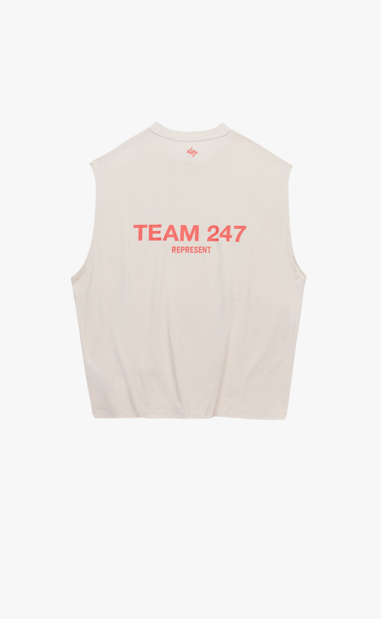 TEAM 247 OVERSIZED CREAM TANK TOP