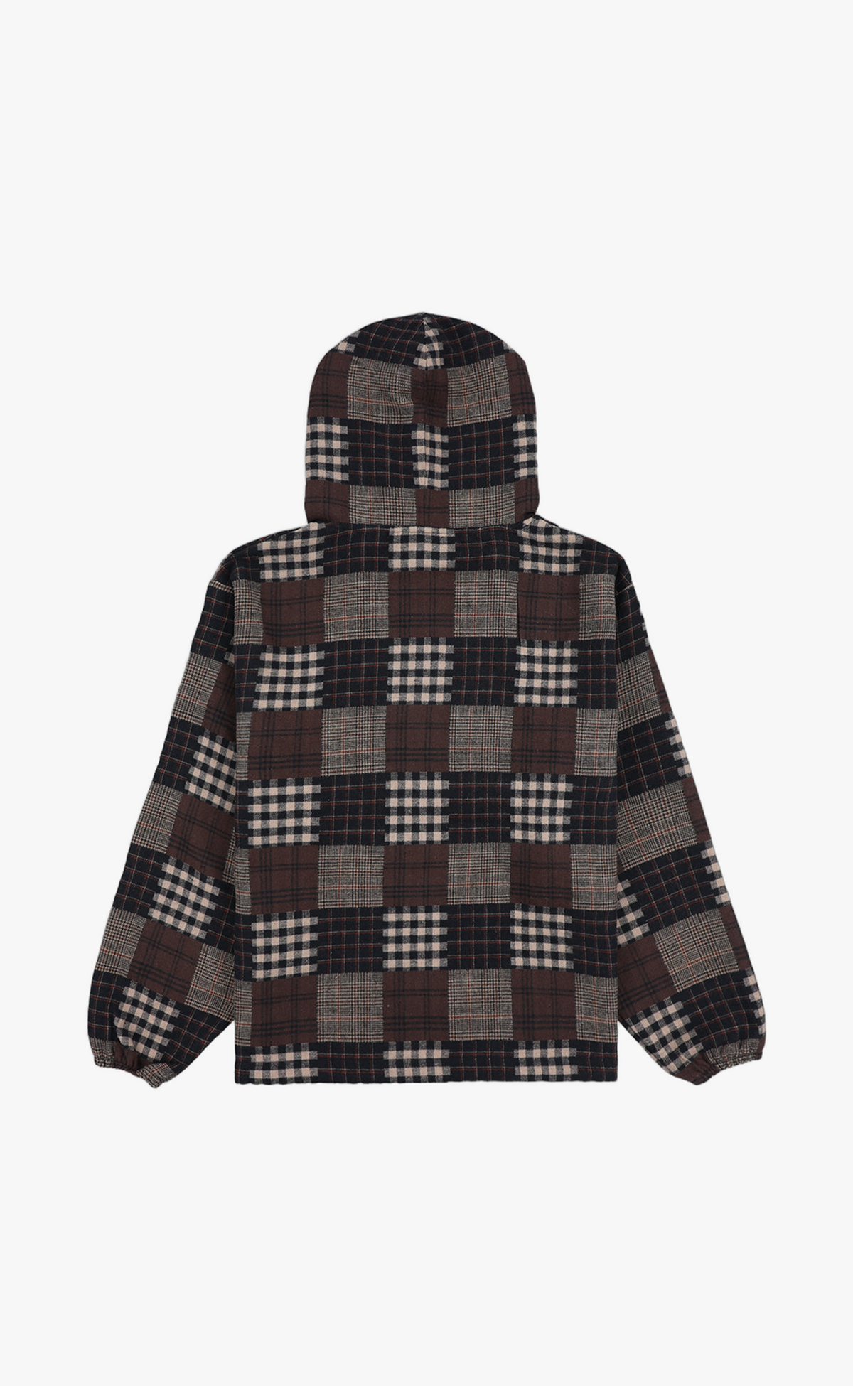 MADRAS PONCHO BROWN HOODIE