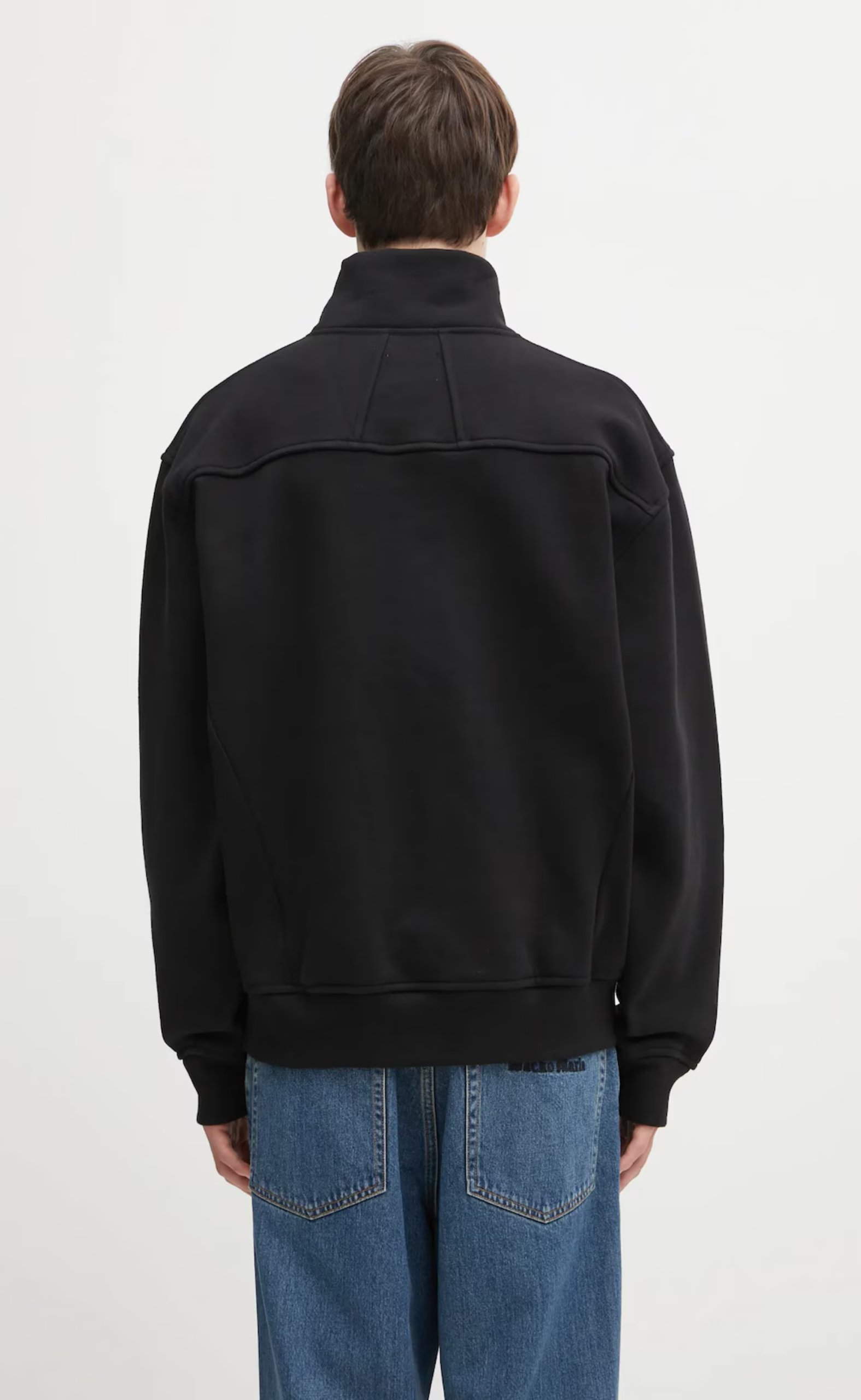 CLASSIQUE QUARTER ZIP BLACK HOODIE
