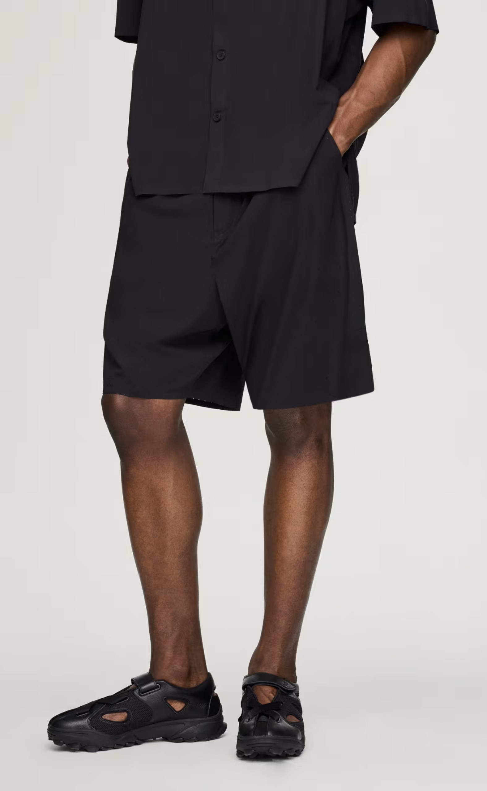 Y-3 ULTRALIGHT WOVEN BLACK SHORTS