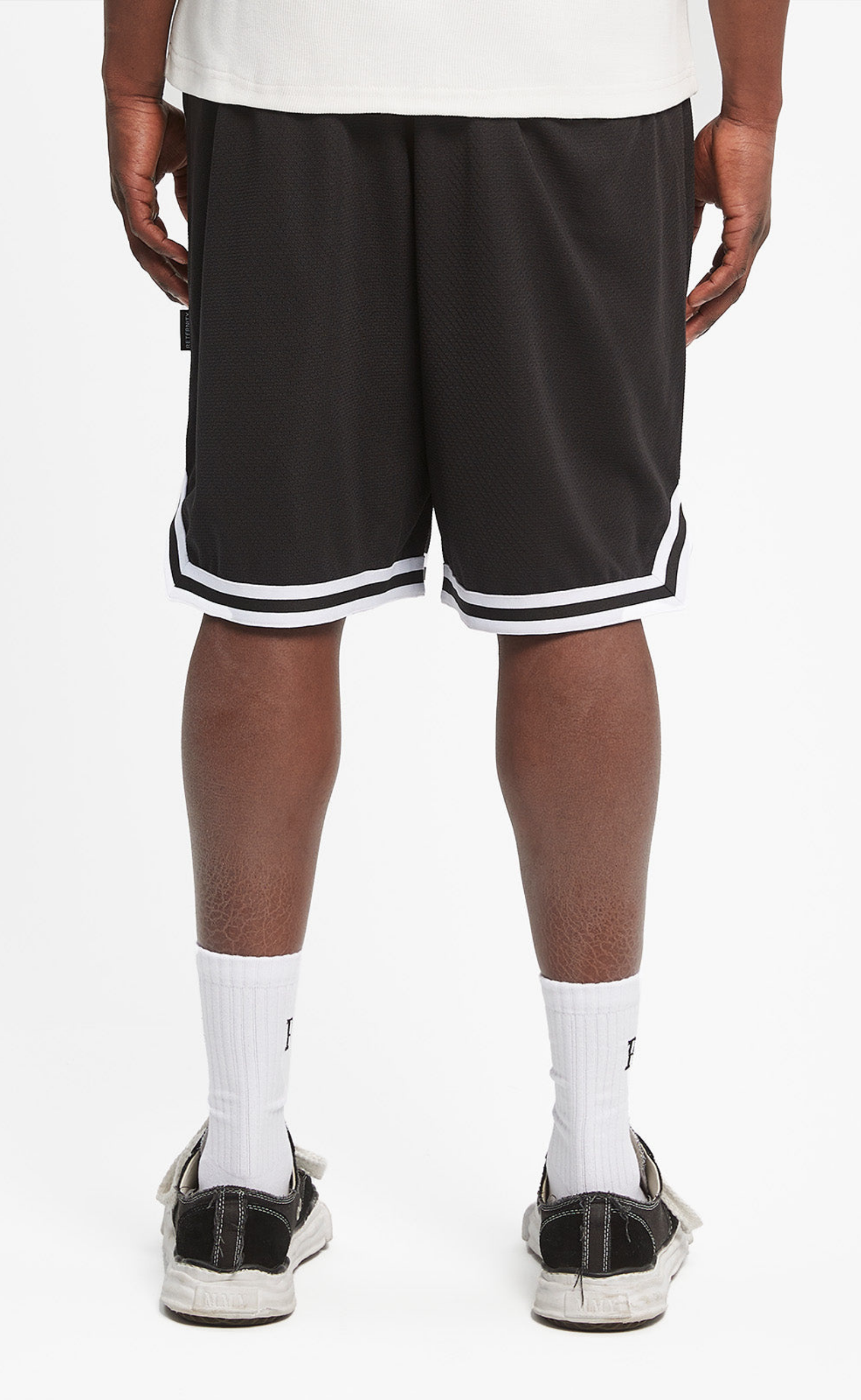 CREATIVE DEPT MESH BLACK SHORTS