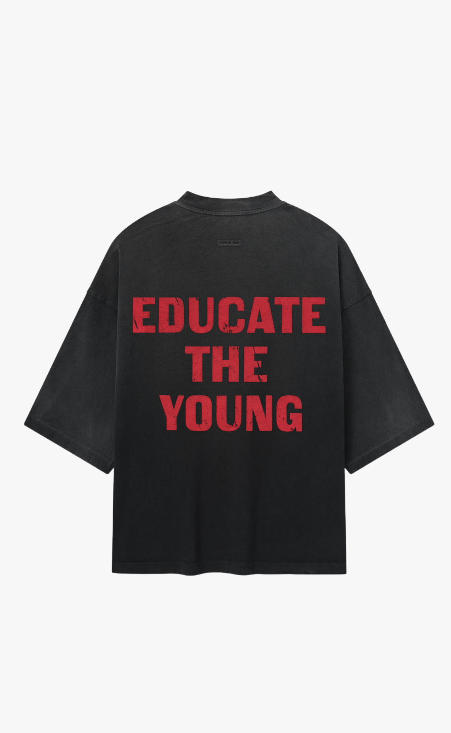 RELAXED EDUCATE BLACK T-SHIRT