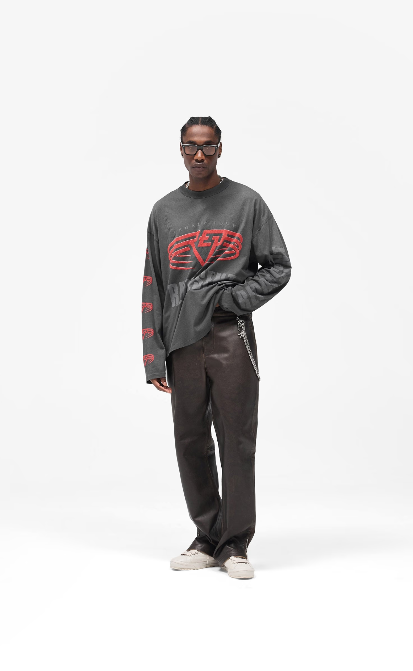 REPRESENT LIVING LEGACY TOUR SUN FADE GREY LONGSLEEVE