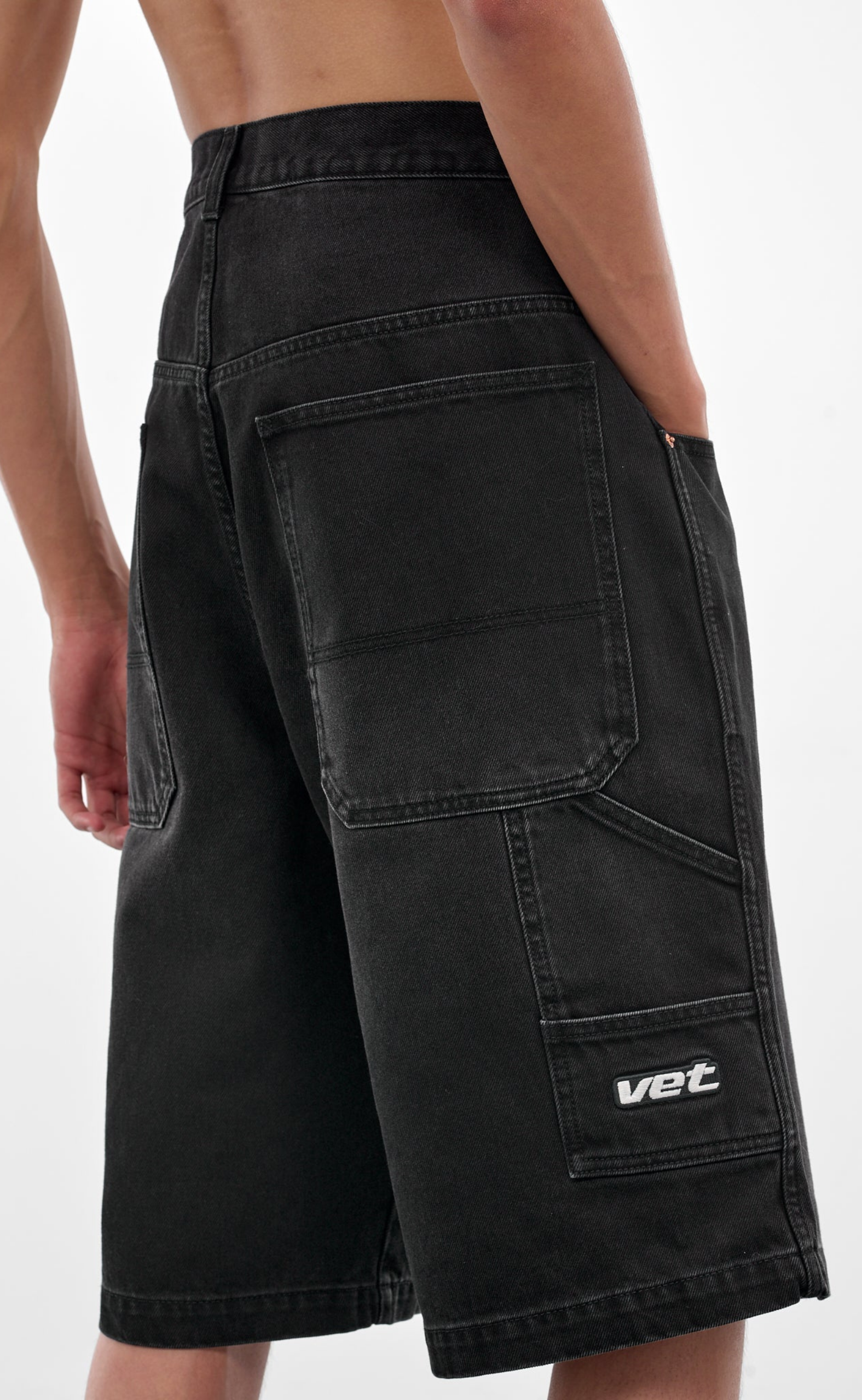 HIP-HOP VINTAGE BLACK SHORTS