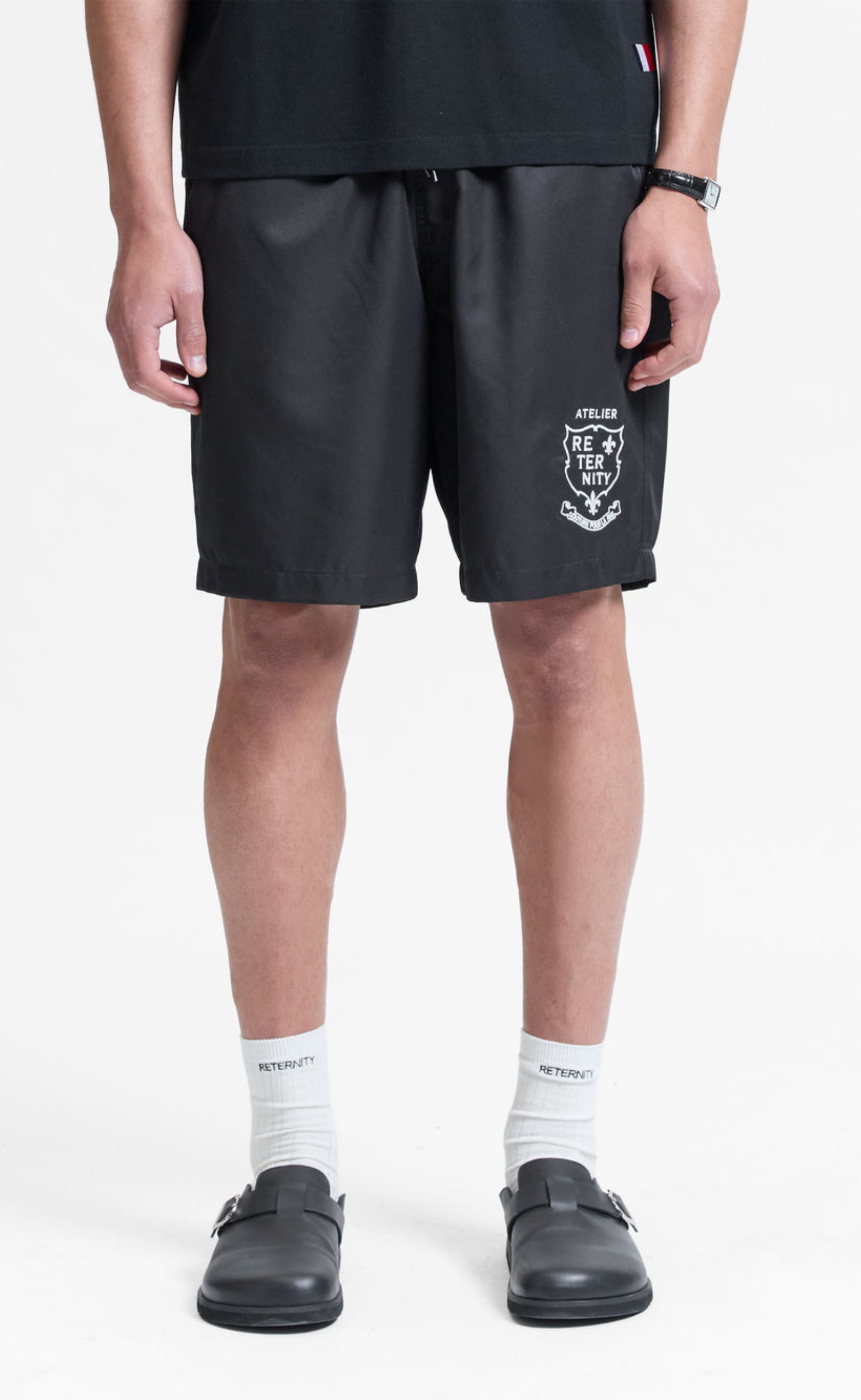 L ATELIER DE LA RUE SWIM BLACK SHORTS