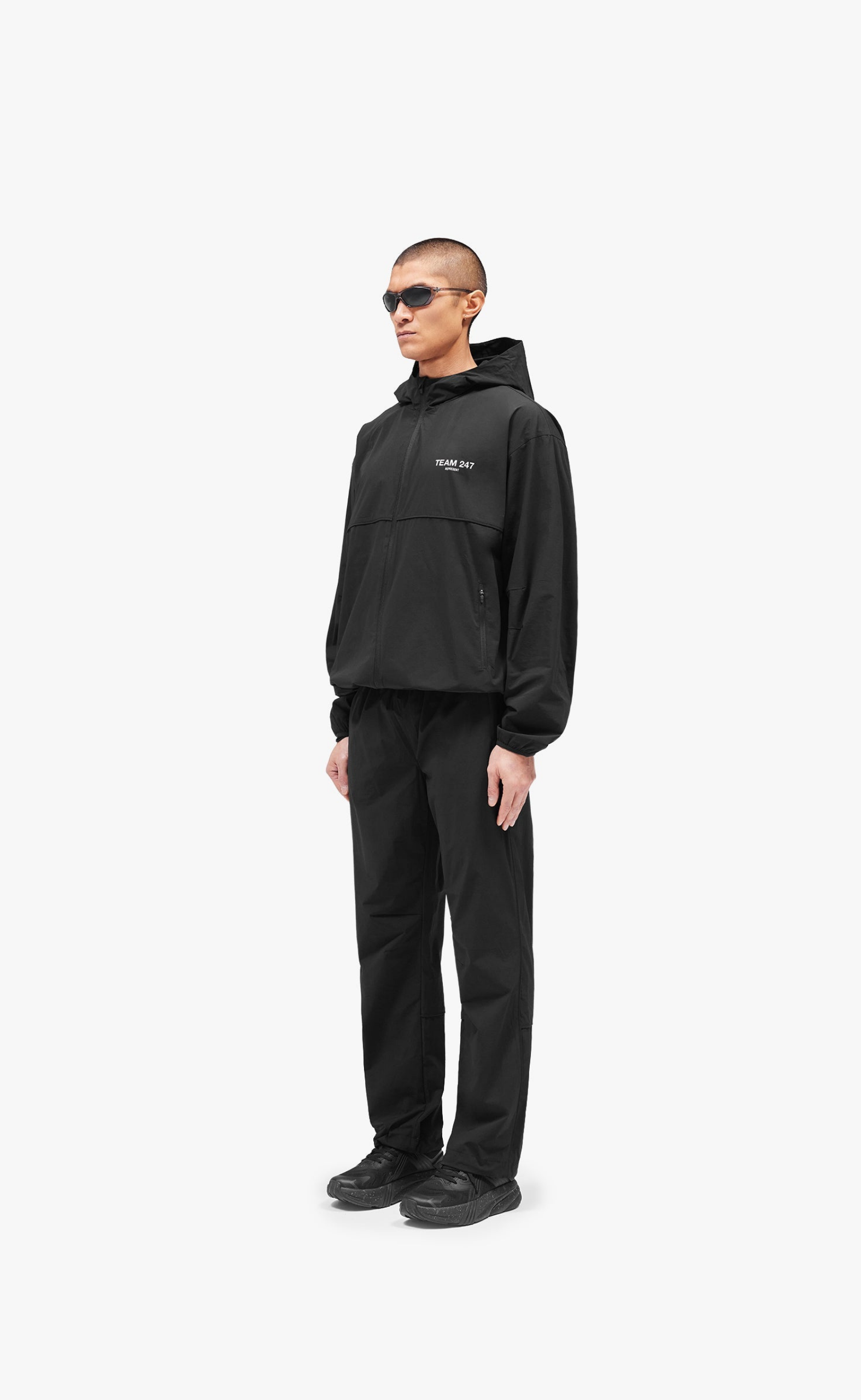 TEAM 247 STRAIGHT LEG TRACK JET BLACK PANTS