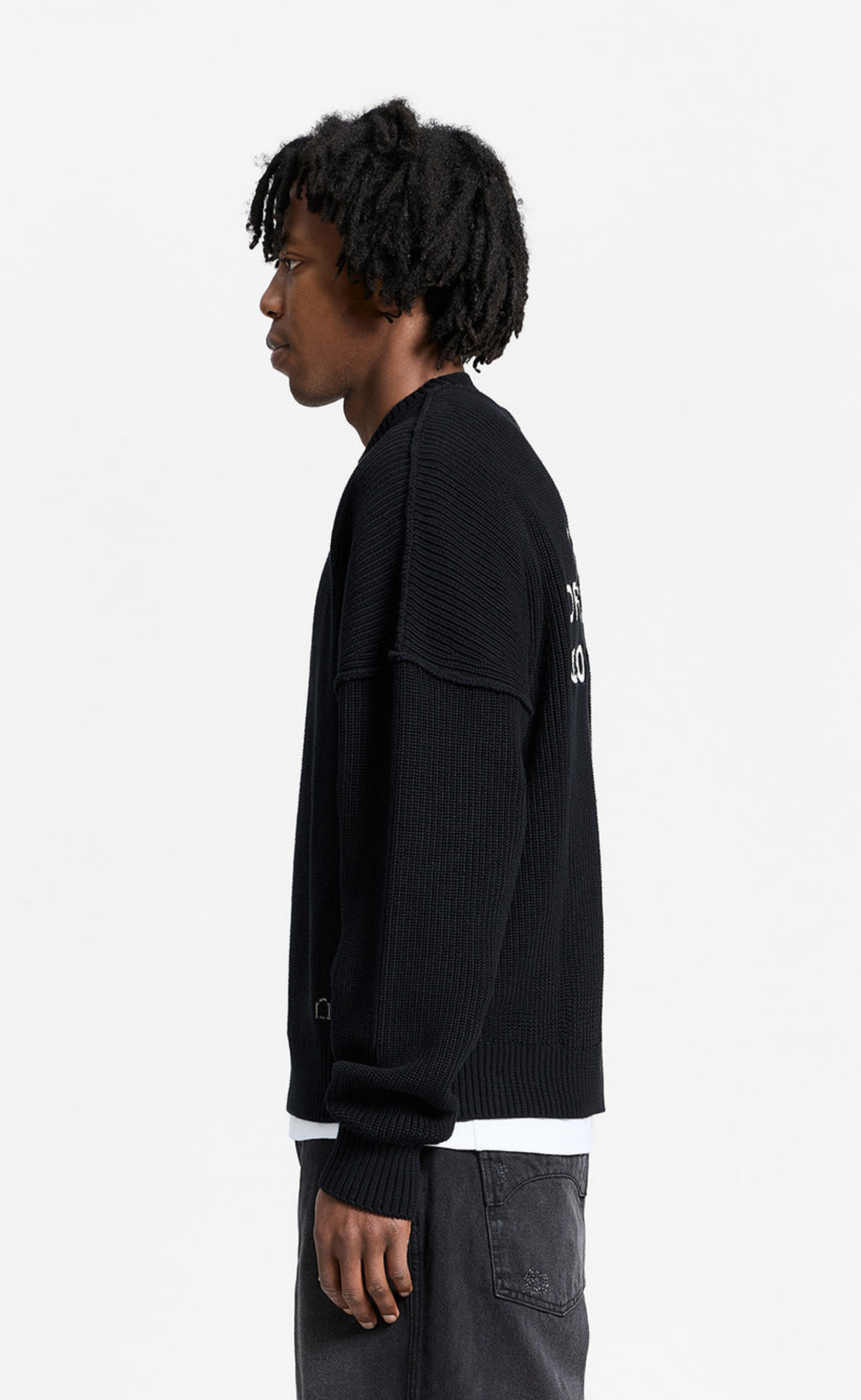 CREATIVE DEPT KNIT BLACK SWEATER