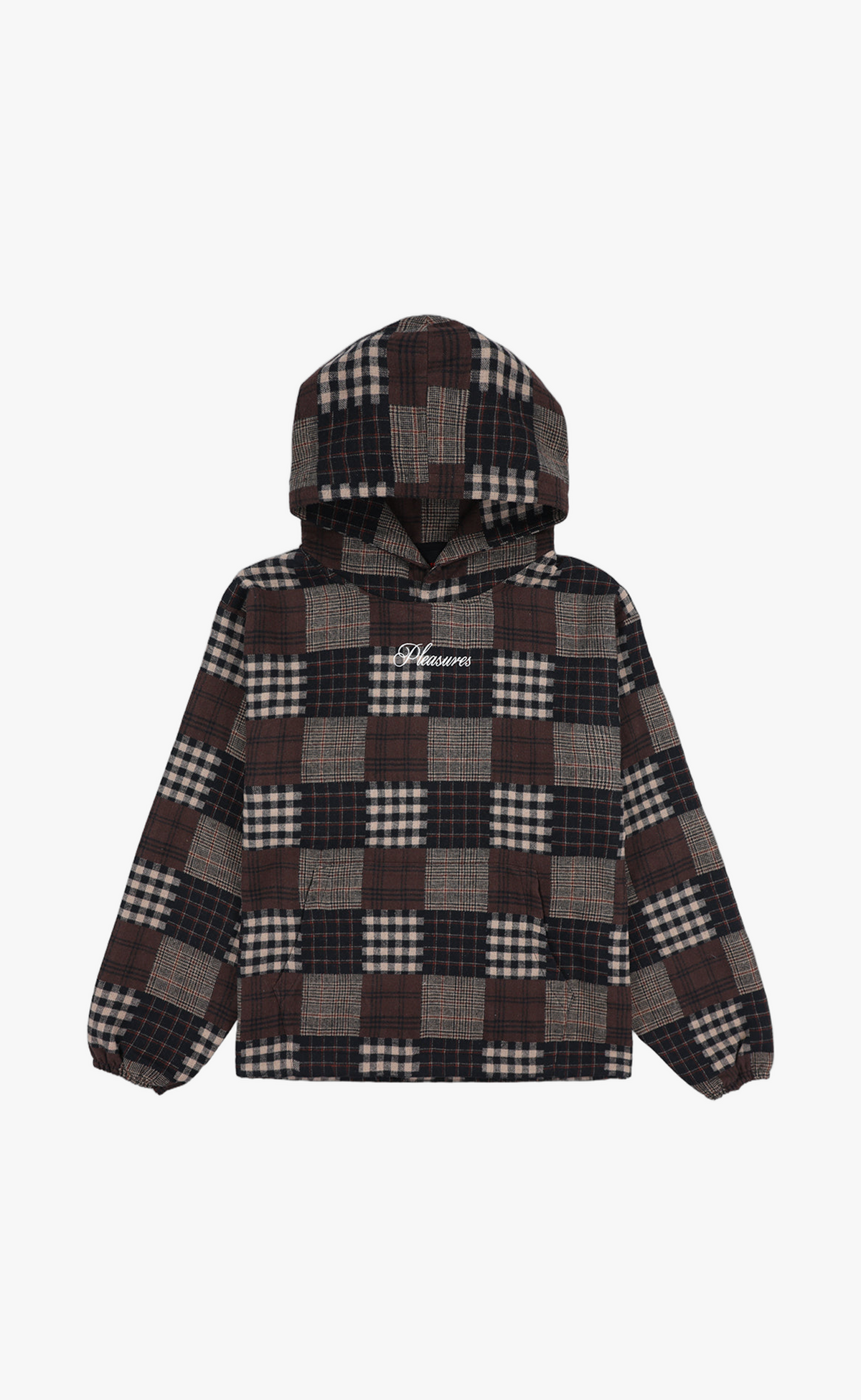 MADRAS PONCHO BROWN HOODIE