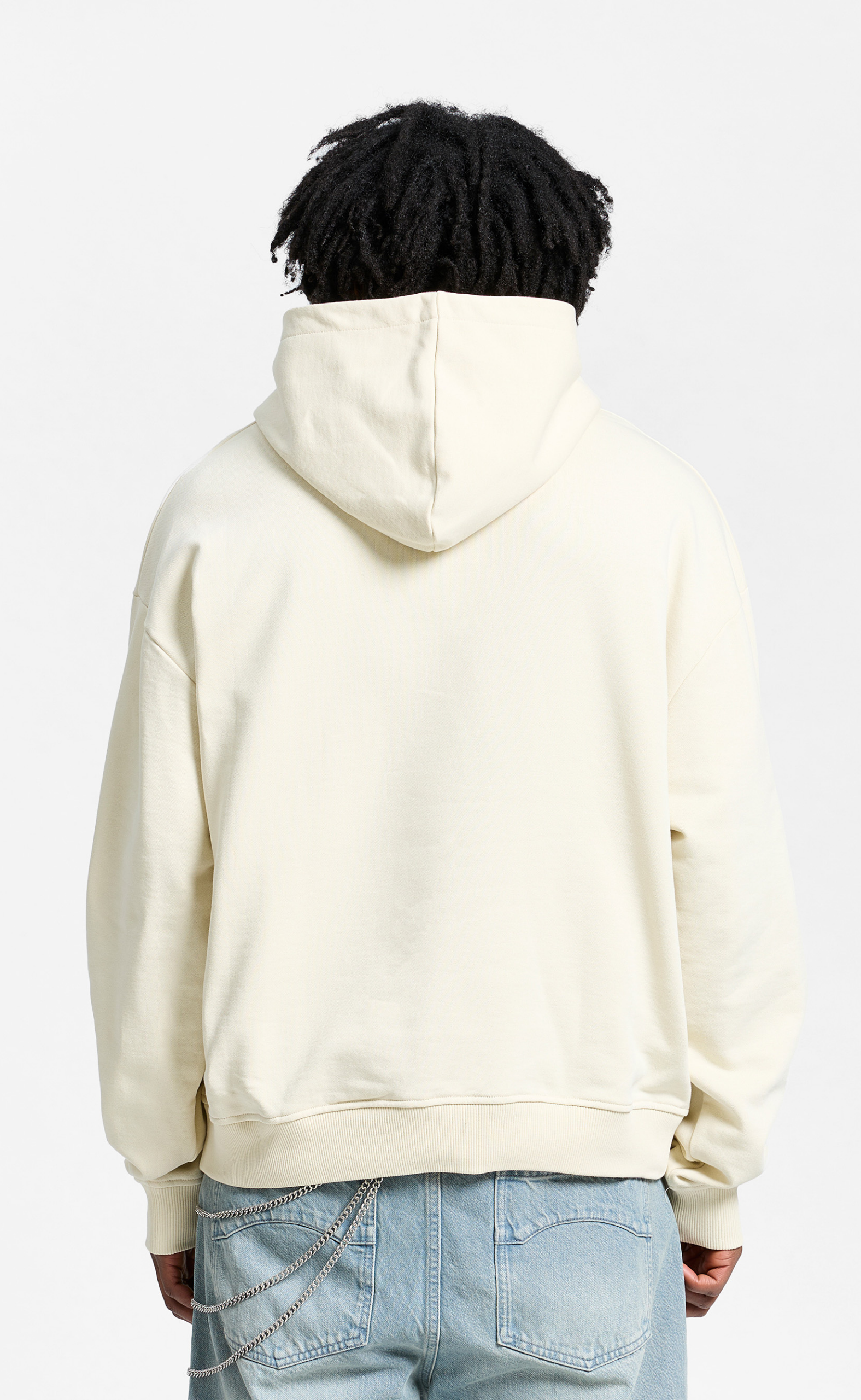 WATERCOLOR ZIP CREAM HOODIE