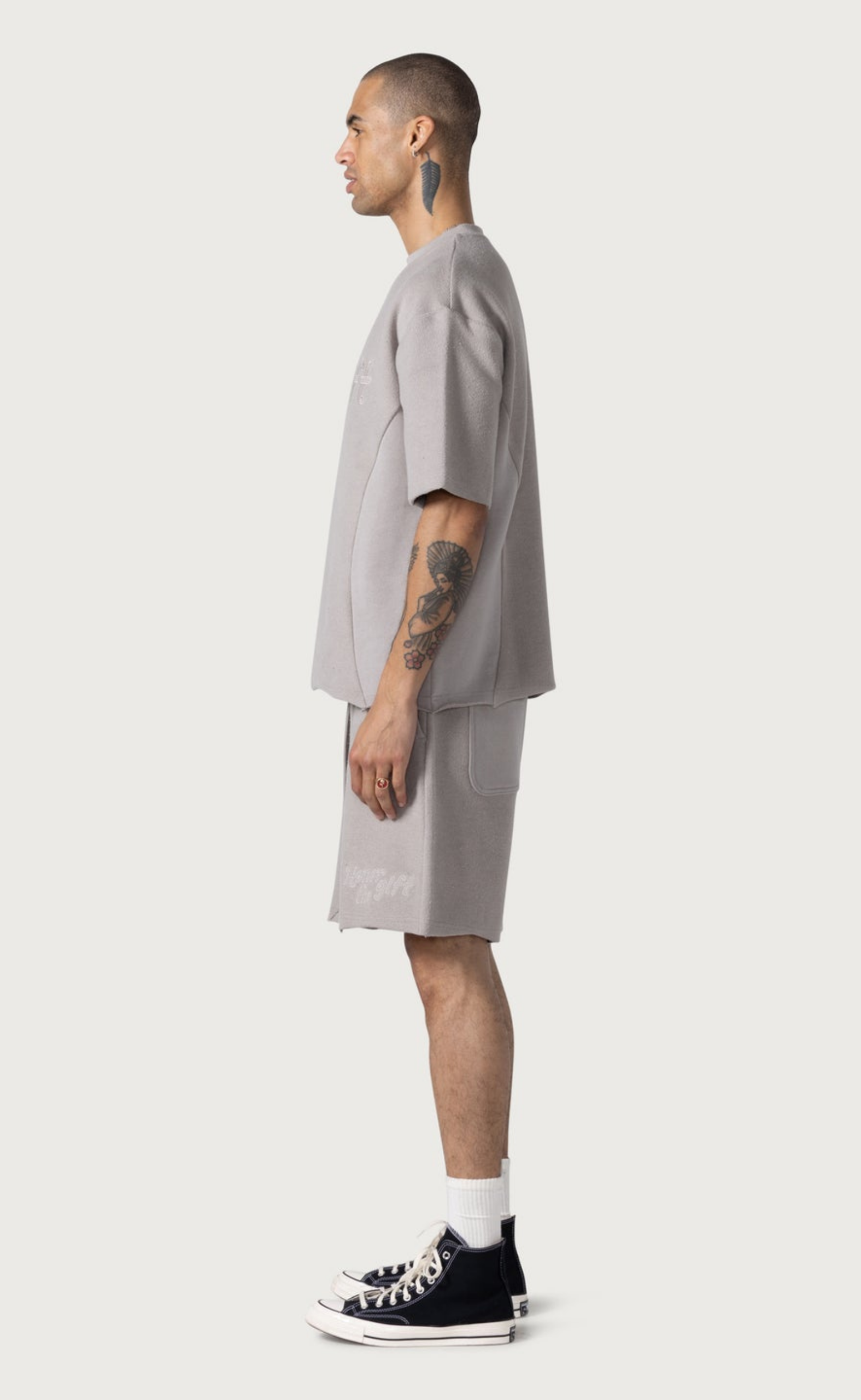 BLOCK PARTY REVERSE TERRY STONE SHORTS
