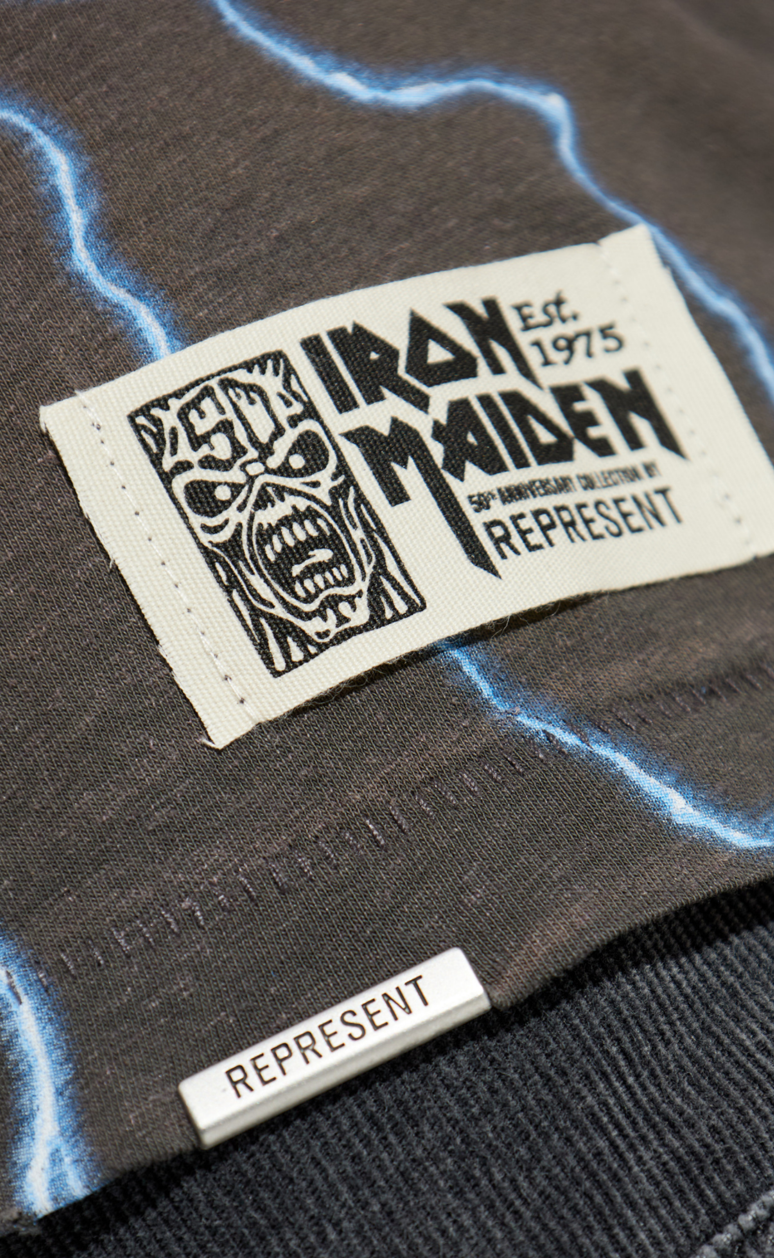 IRON MAIDEN A REAL LIVE ONE STAINED BROWN T-SHIRT