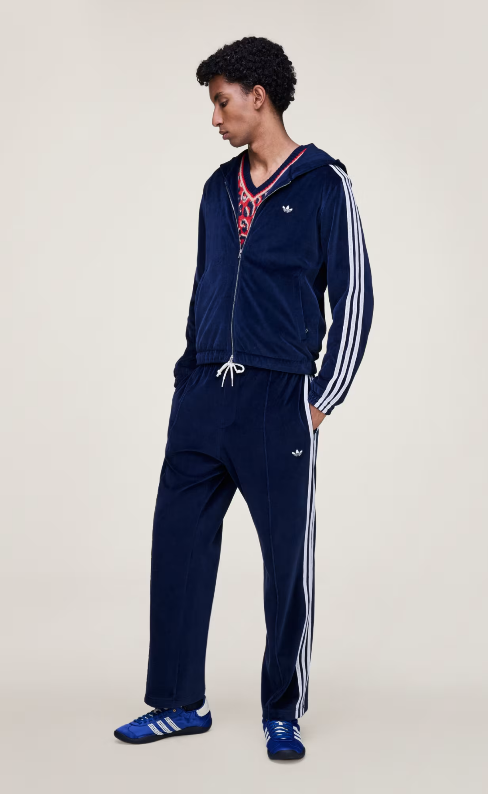 WB VELOUR COLLEGIATE NAVY JACKET