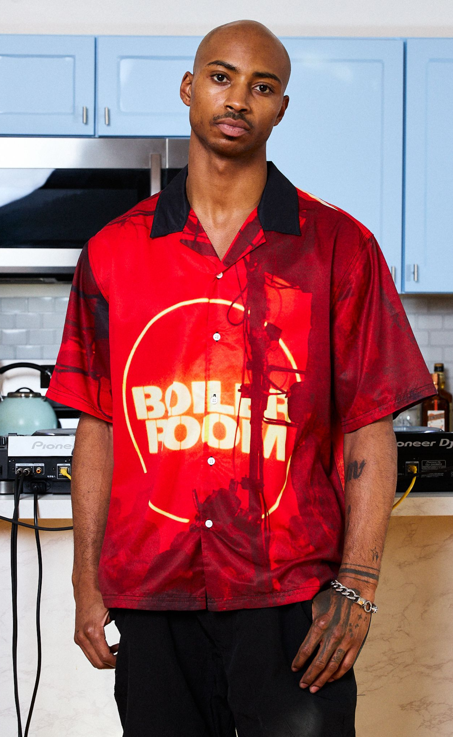 VENUE BUTTON UP RED SHIRT