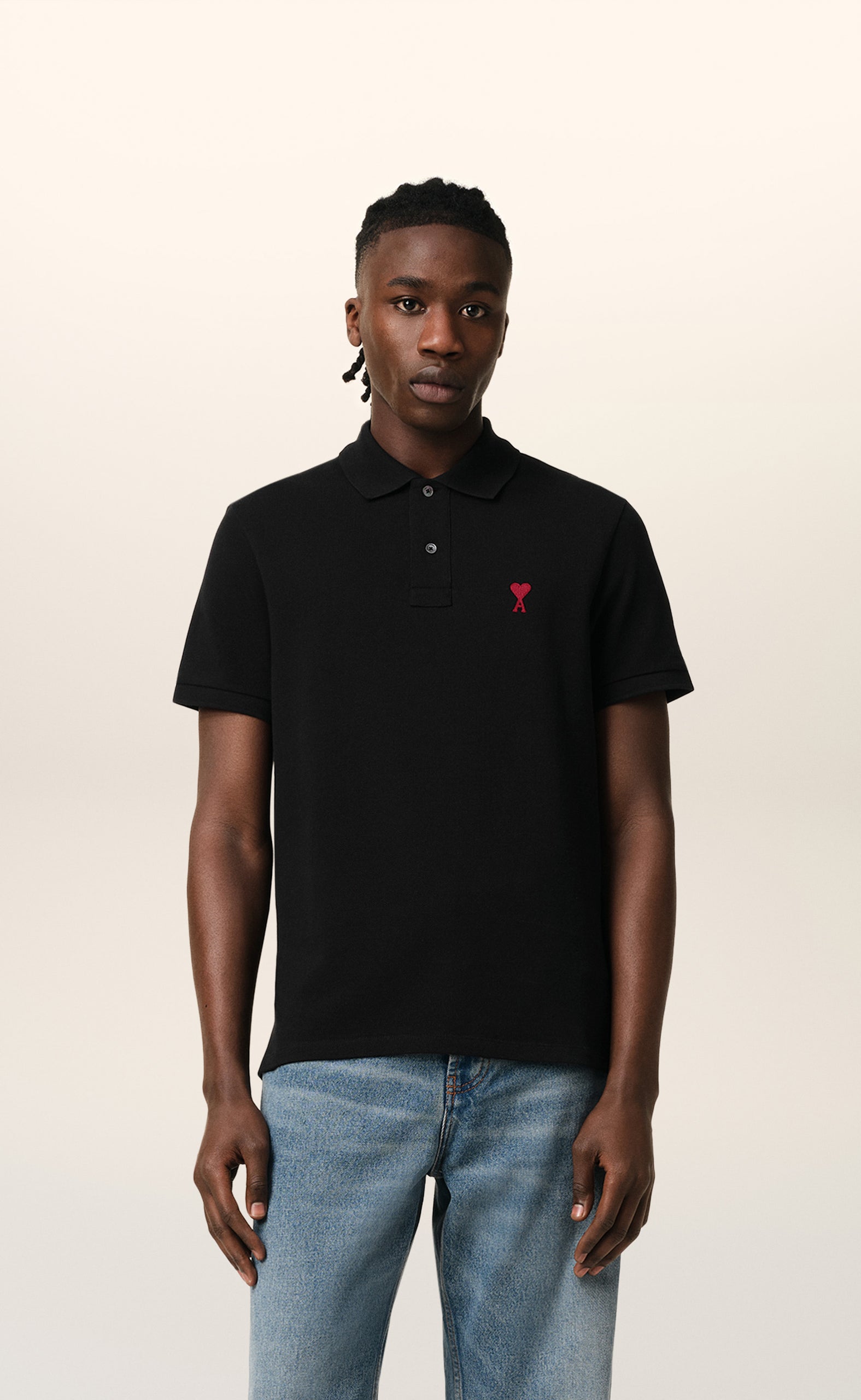AMI DE COEUR POLO BLACK T-SHIRT