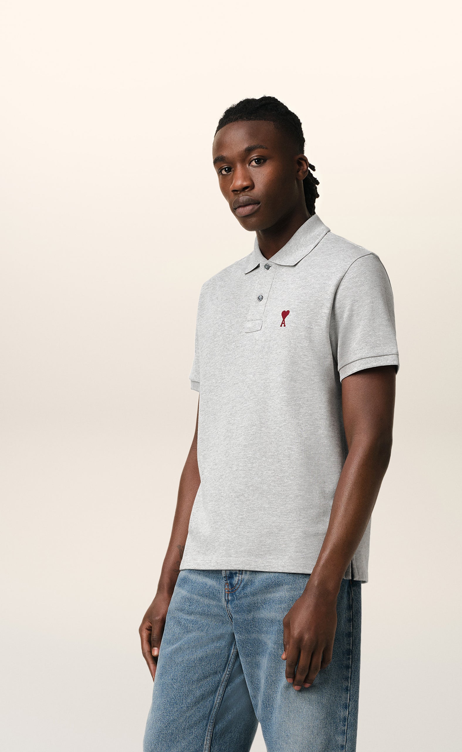 AMI DE COEUR POLO HEATHER GREY T-SHIRT