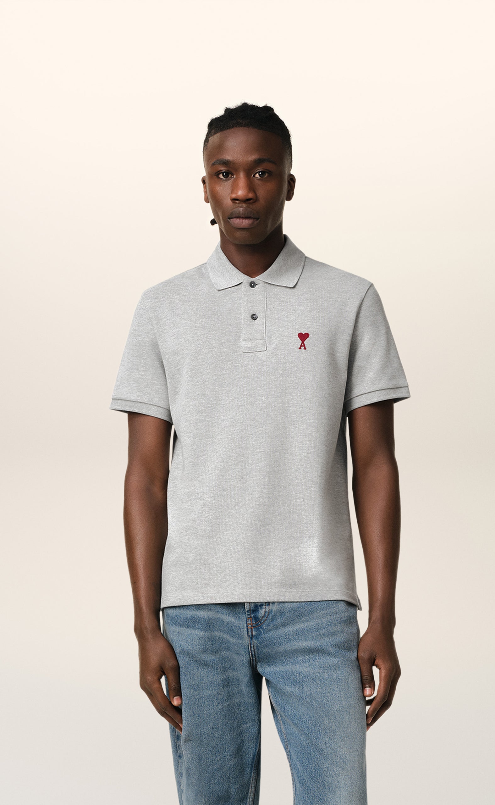 AMI DE COEUR POLO HEATHER GREY T-SHIRT