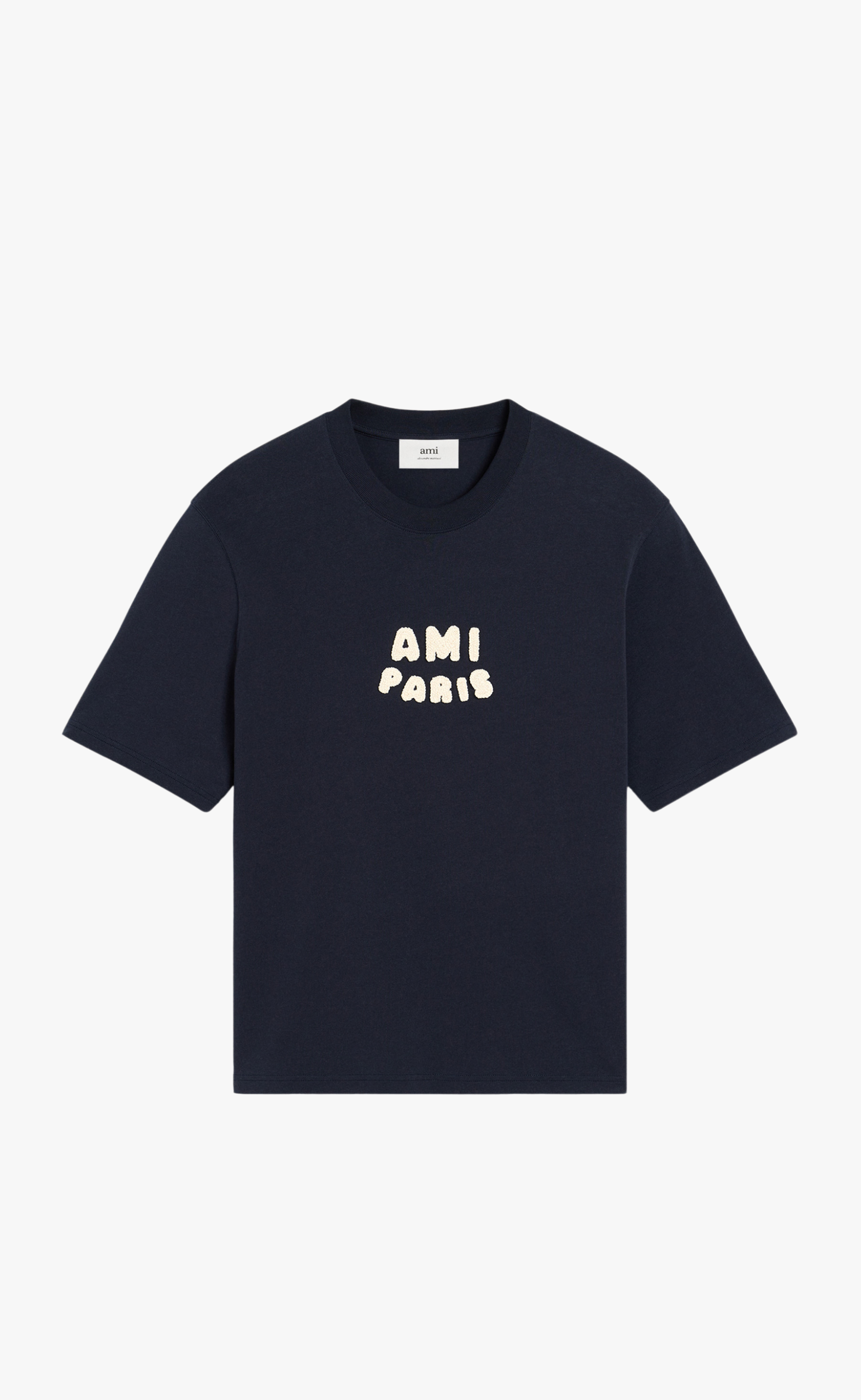 AMI PARIS PATCH NAVY BLUE T-SHIRT