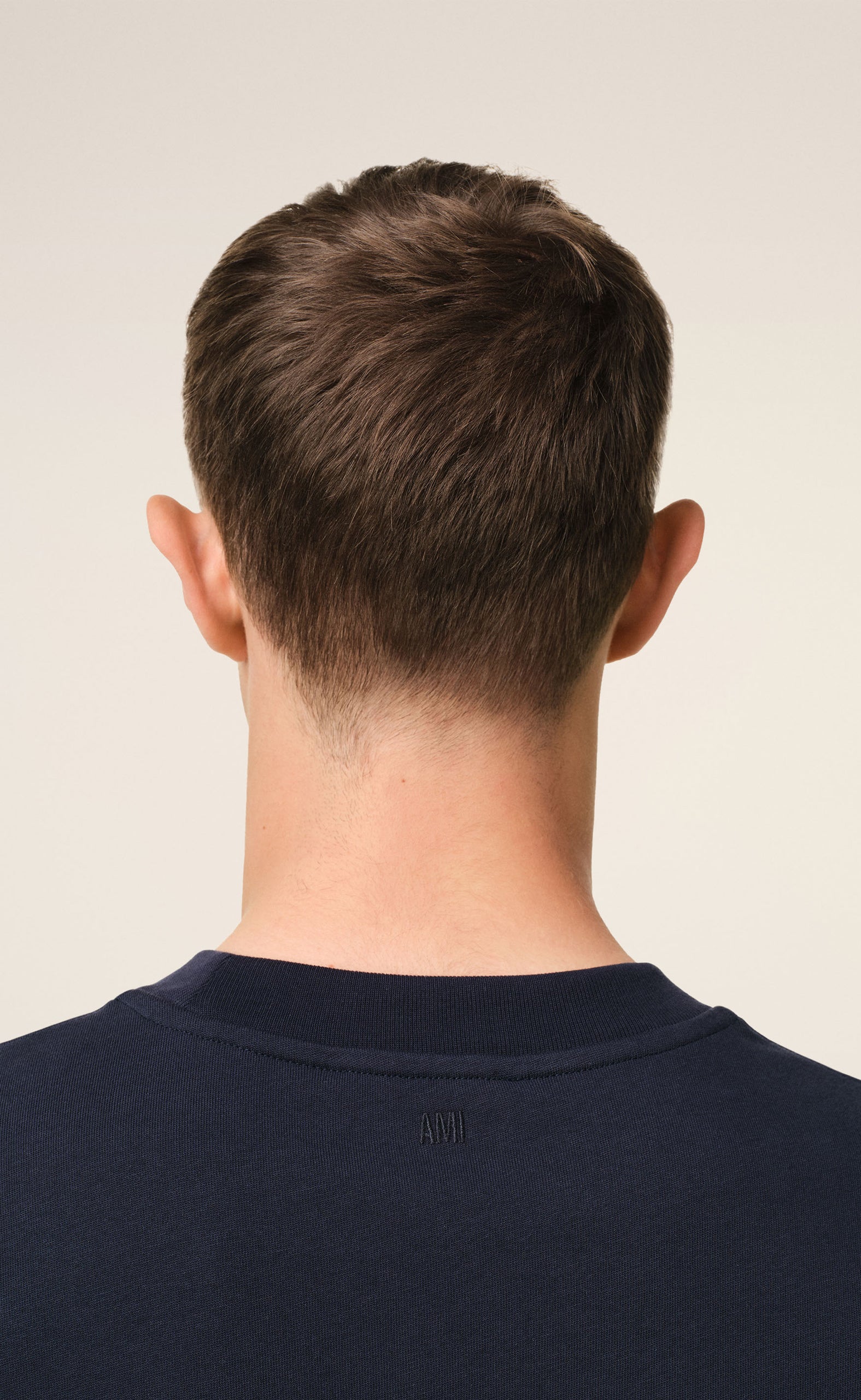 AMI PARIS PATCH NAVY BLUE T-SHIRT