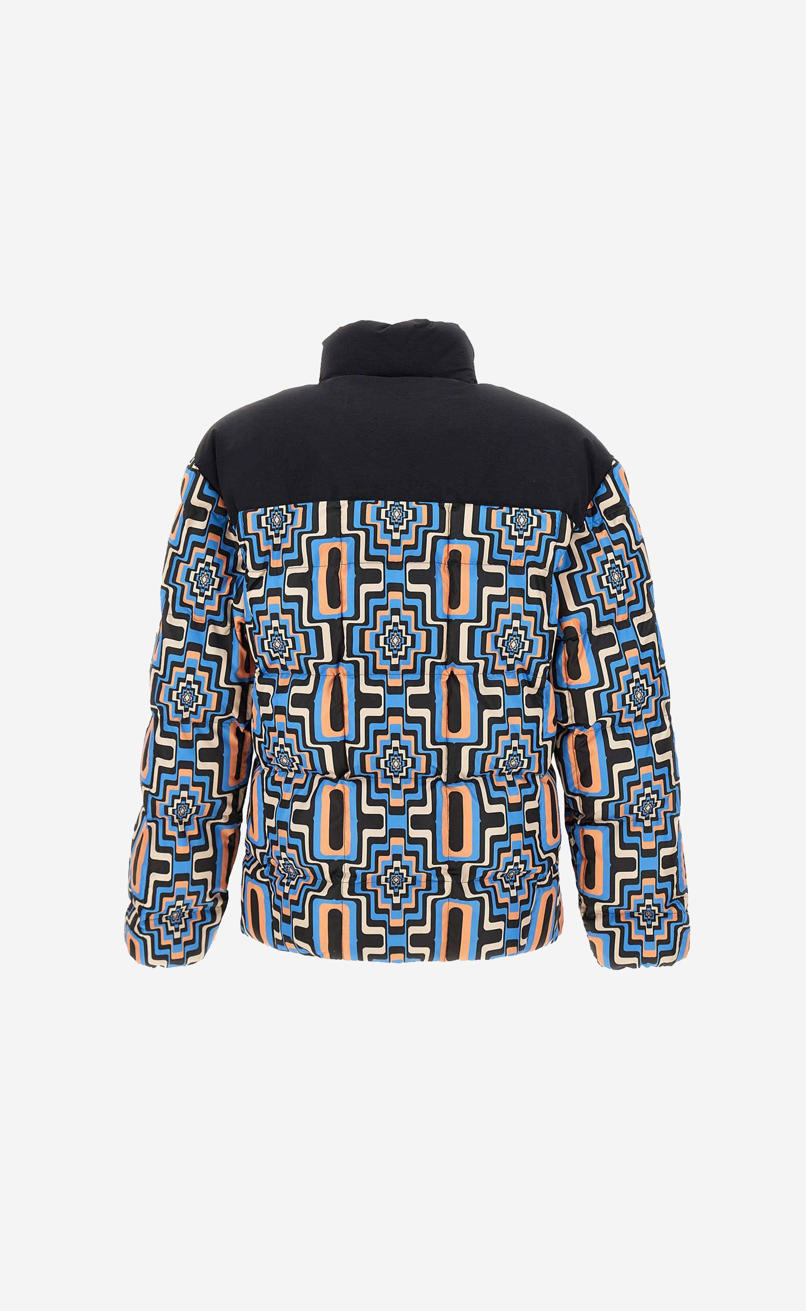 AOP OPTICAL CROSS BLOCK PUFF JKT SALMON