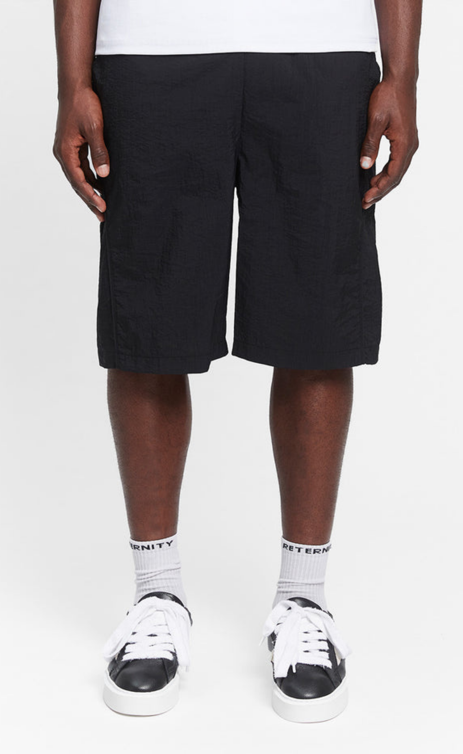 BAGGY TRACK BLACK SHORTS