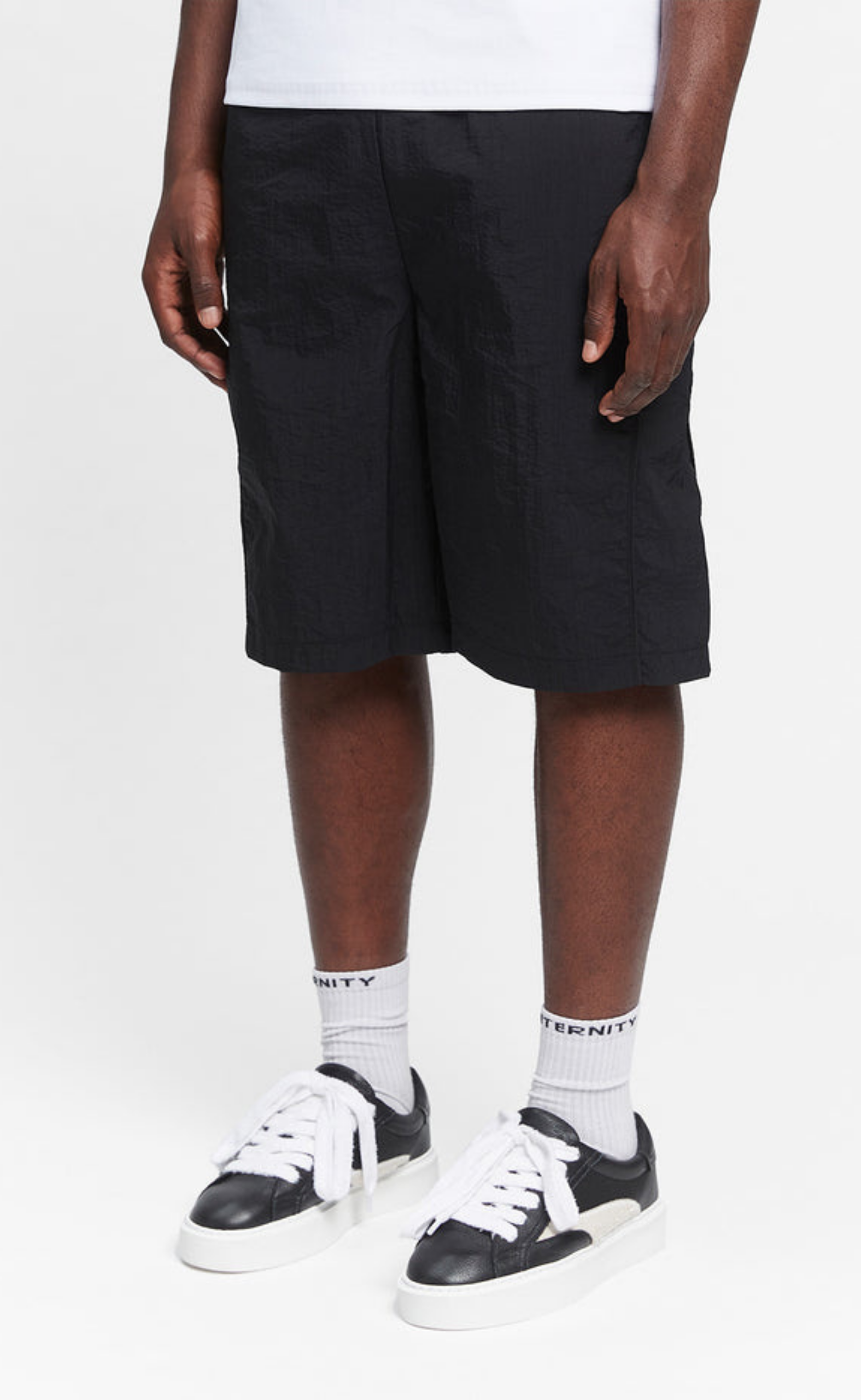 BAGGY TRACK BLACK SHORTS
