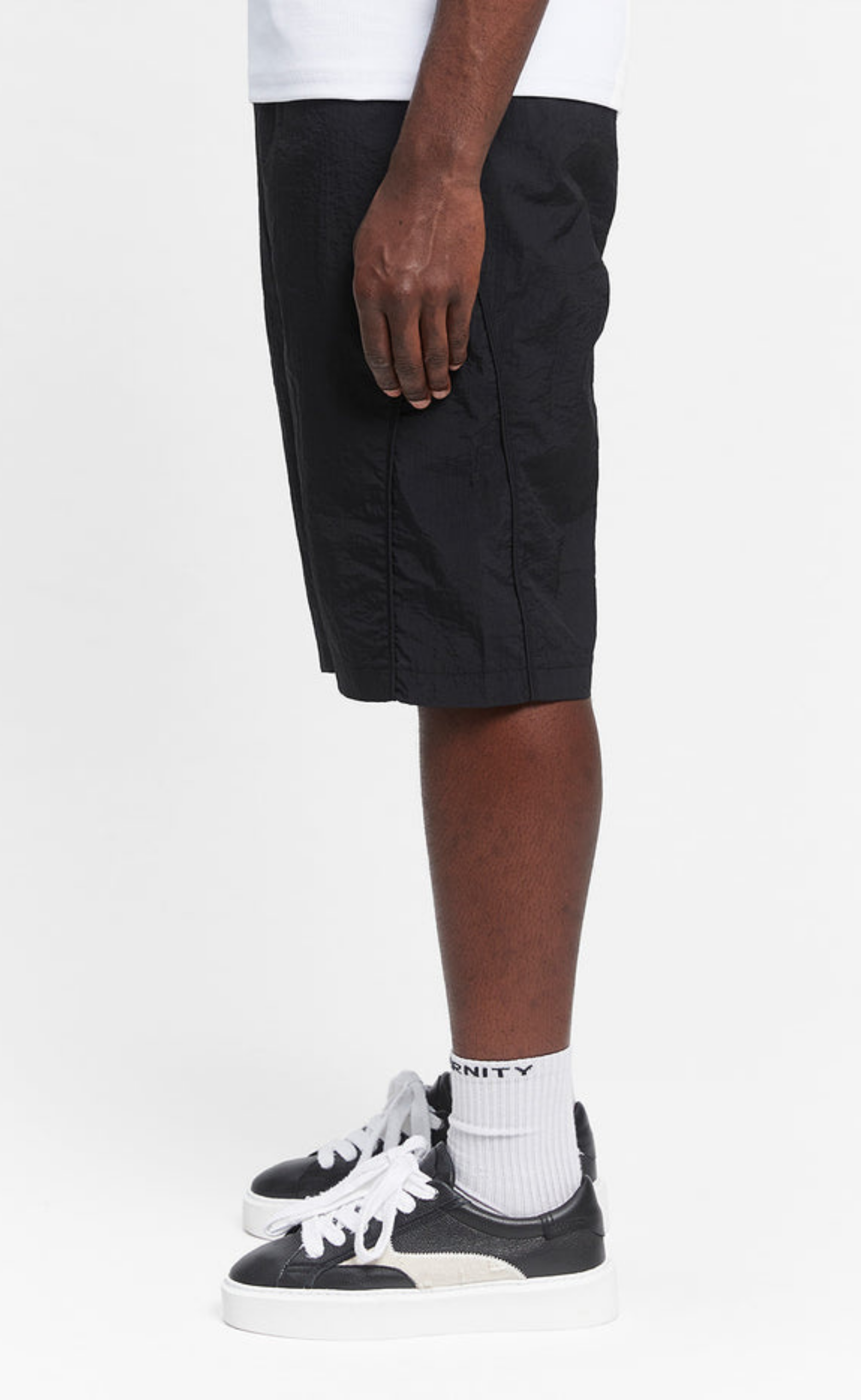 BAGGY TRACK BLACK SHORTS
