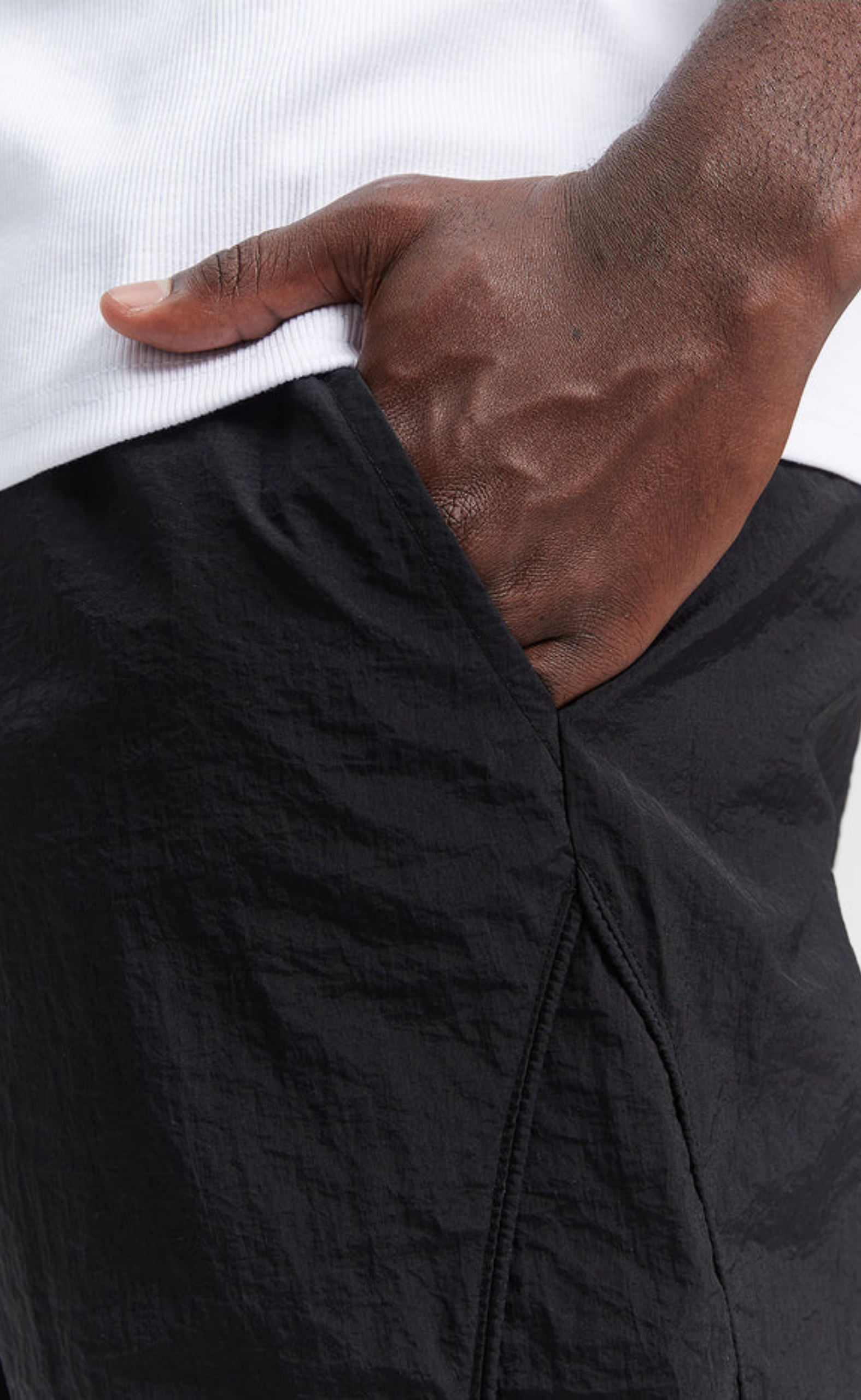 BAGGY TRACK BLACK SHORTS