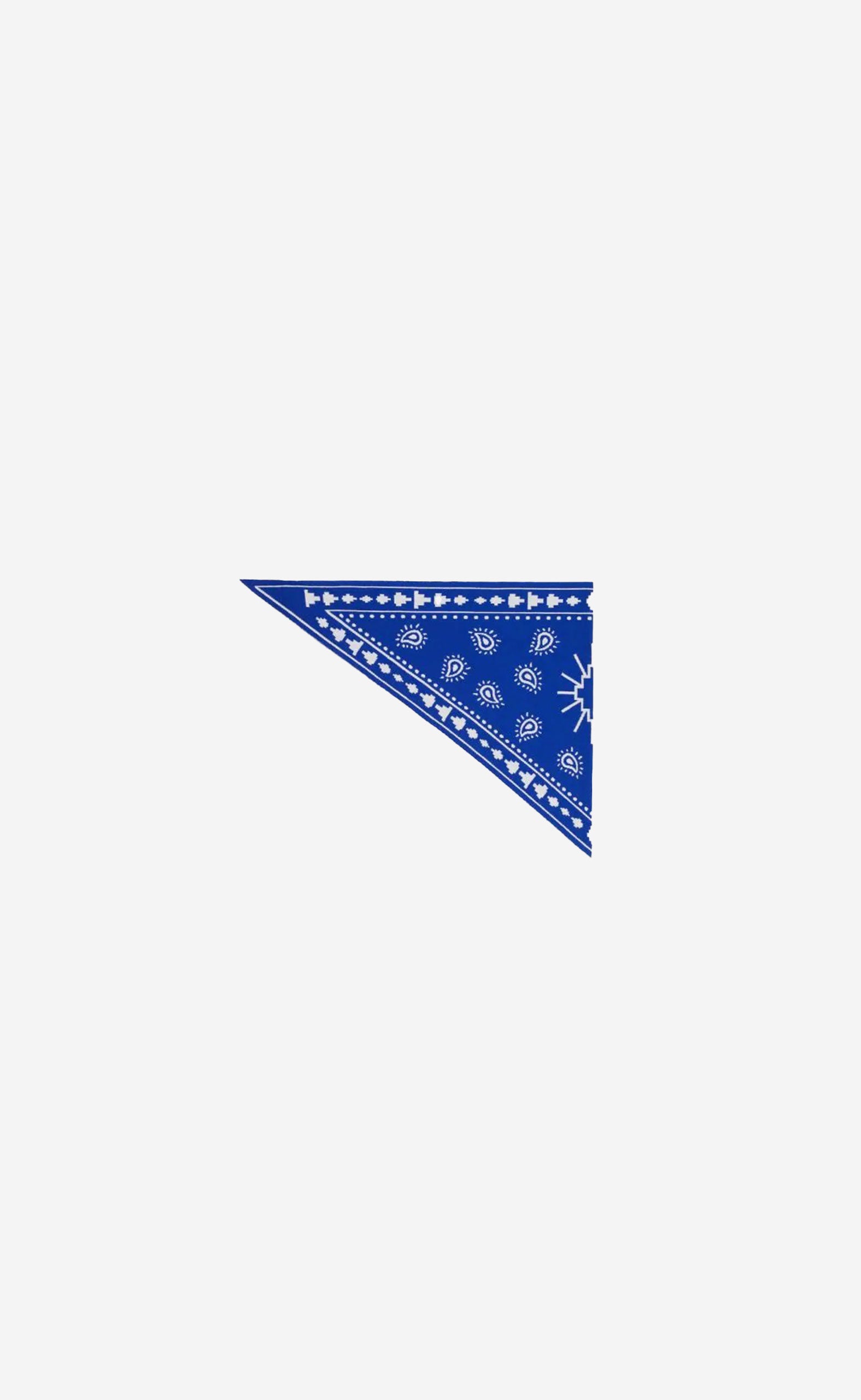 BANDANA KNIT SCARF BLUE WHITE