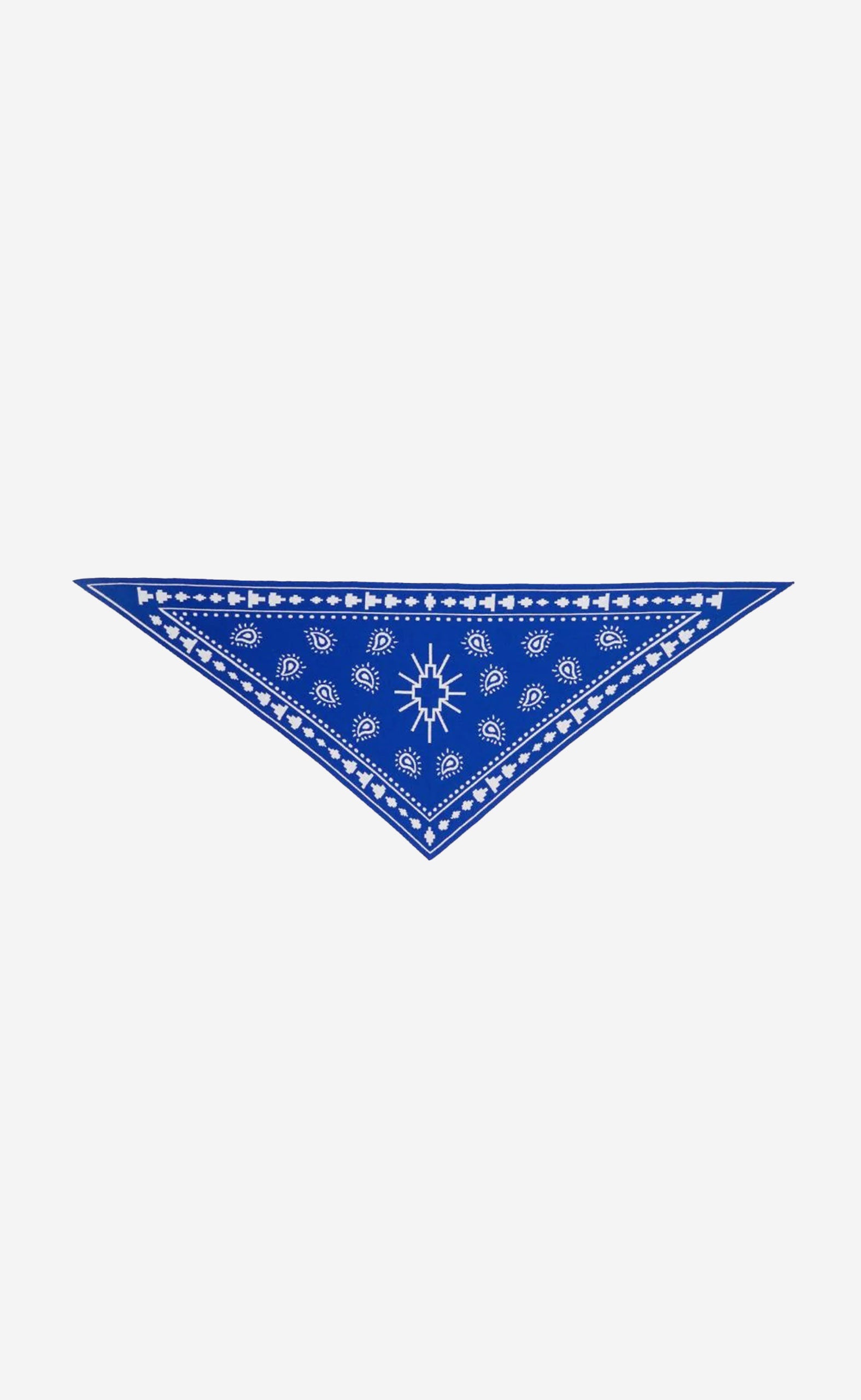 BANDANA KNIT SCARF BLUE WHITE