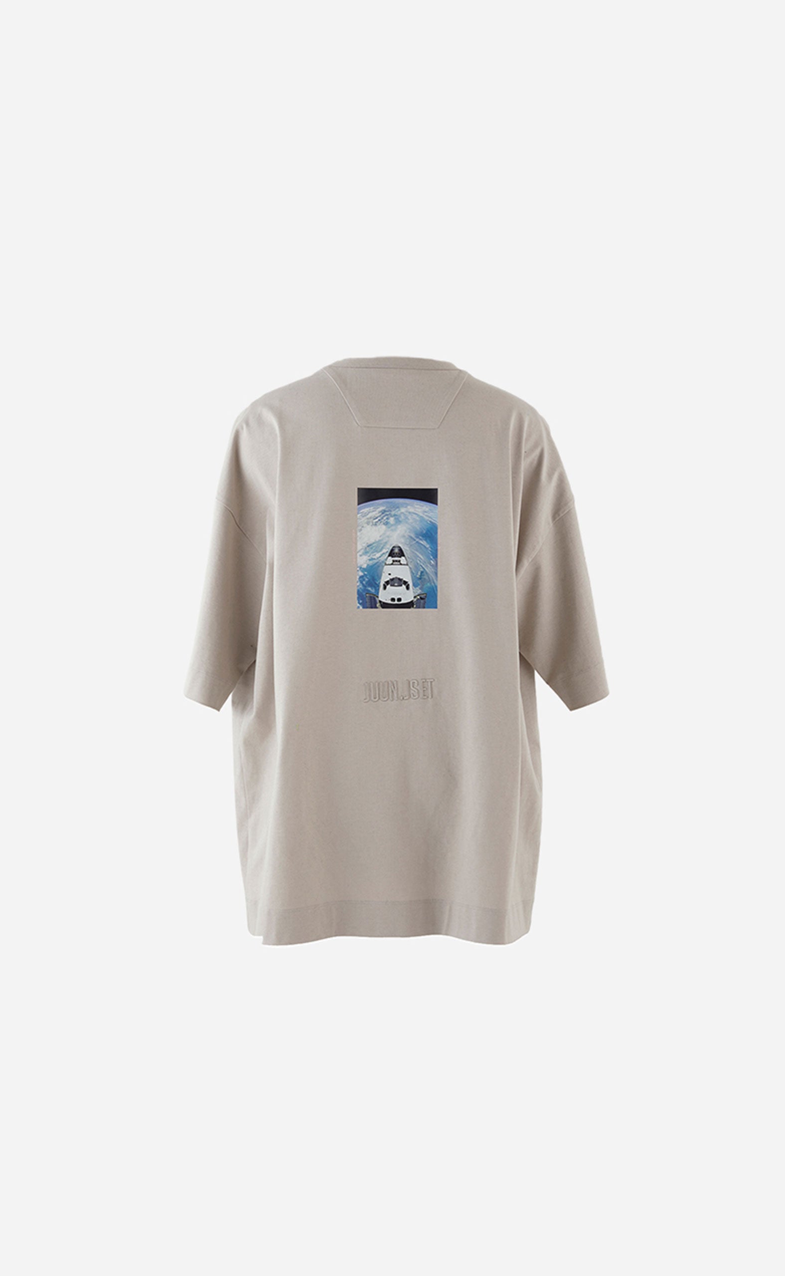 BEIGE GRAPHIC OVER FIT HS TSHIRT
