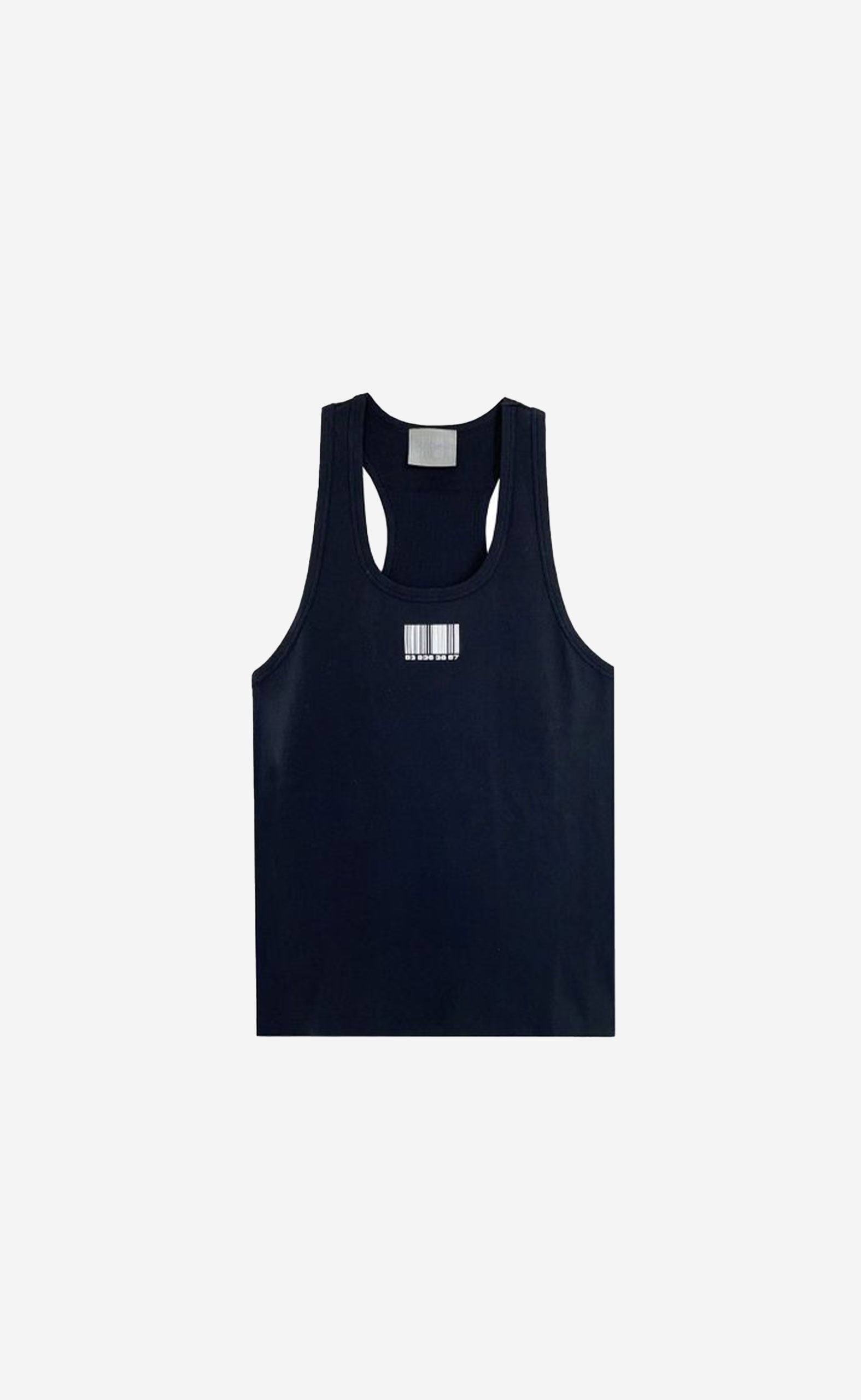 BLACK BARCODE TANKTOP