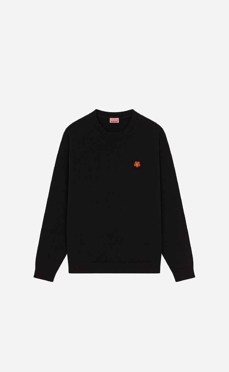 BLACK BOKE FLOWER CREST JUMPER