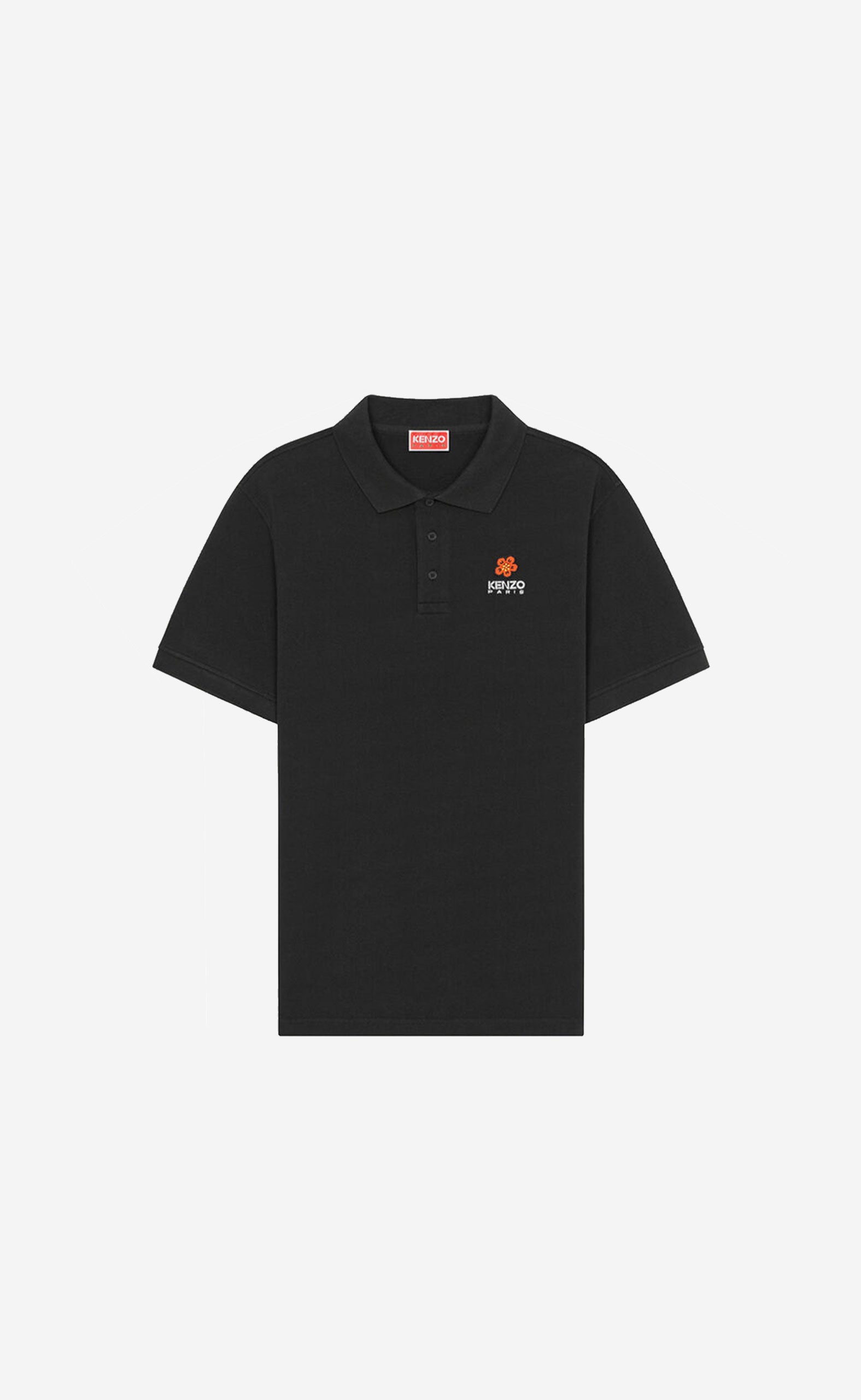 BLACK BOKE FLOWER CREST CLASSIC POLO