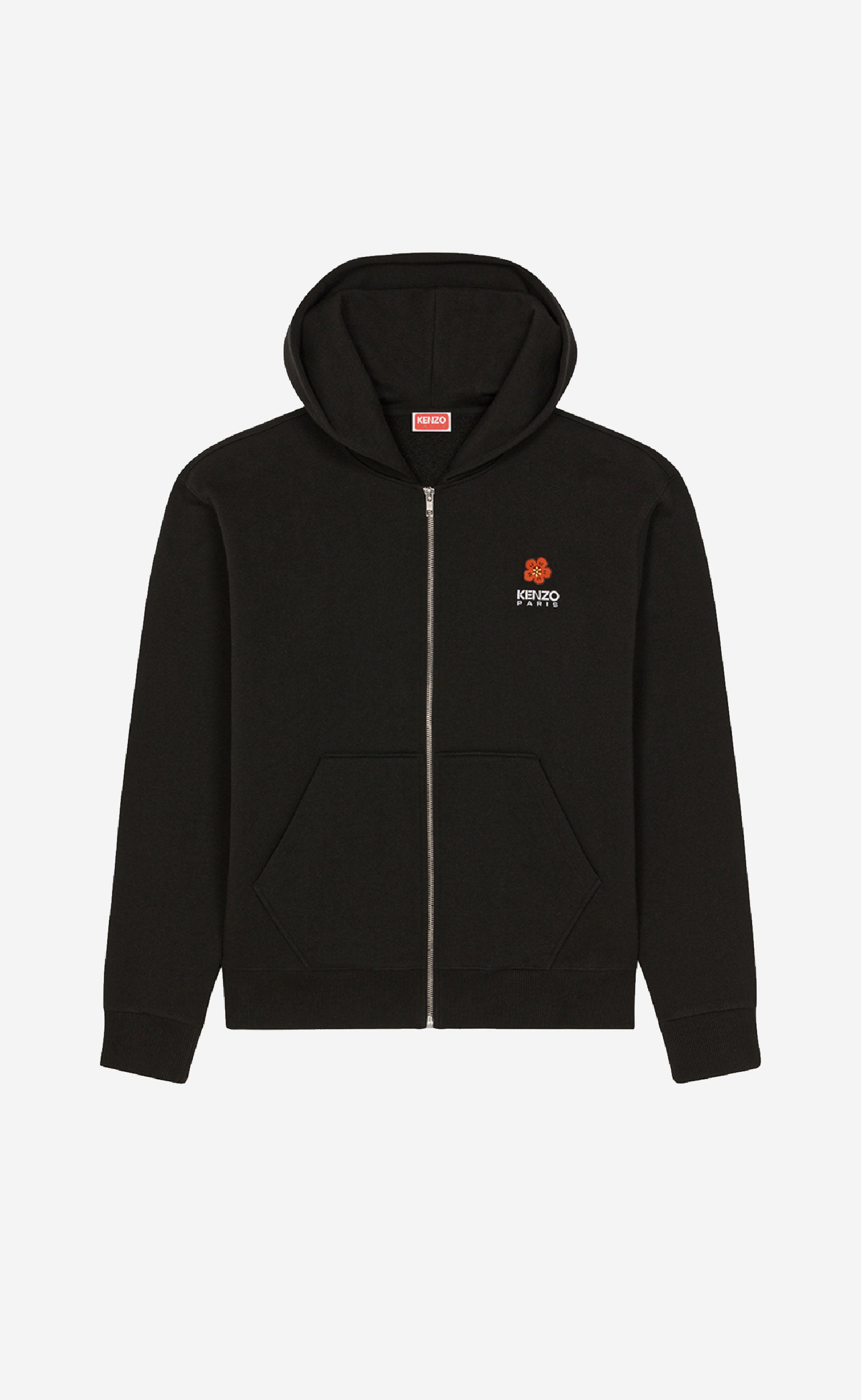 BLACK BOKE FLOWER CREST FZ HOODIE