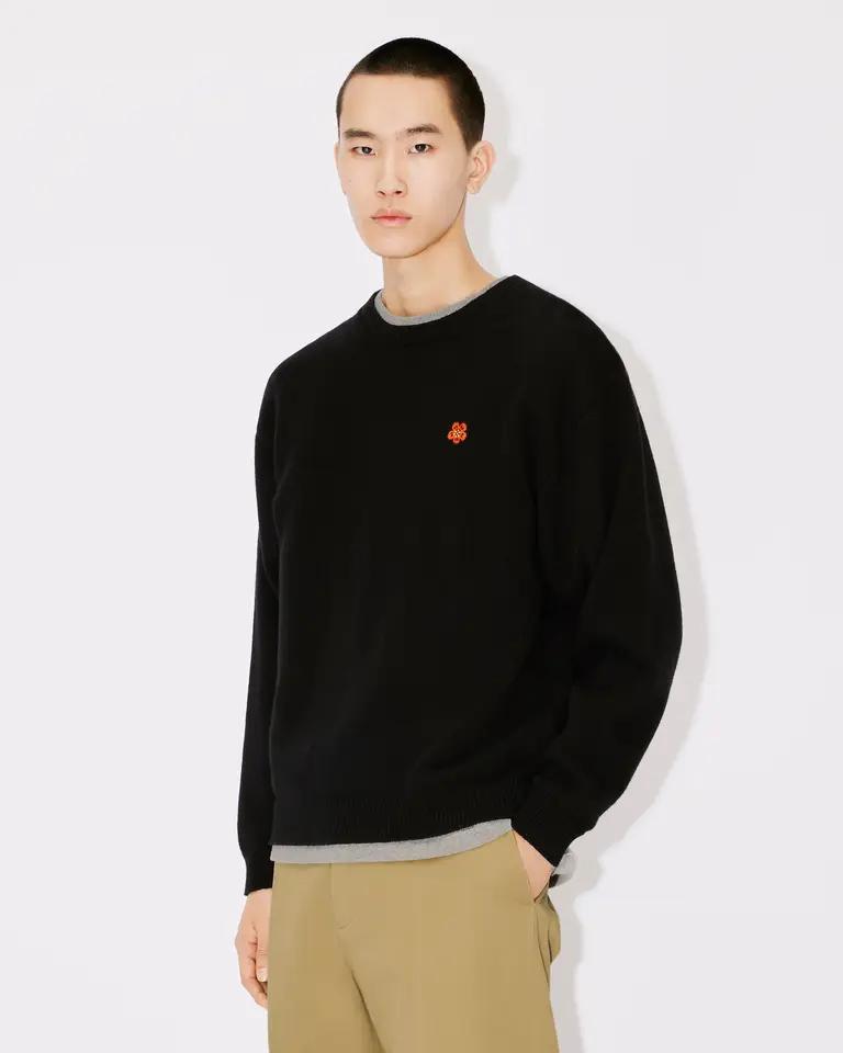 BLACK BOKE FLOWER CREST JUMPER