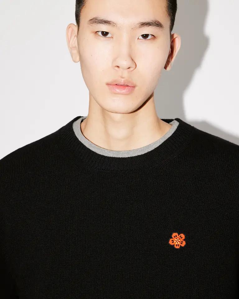 BLACK BOKE FLOWER CREST JUMPER