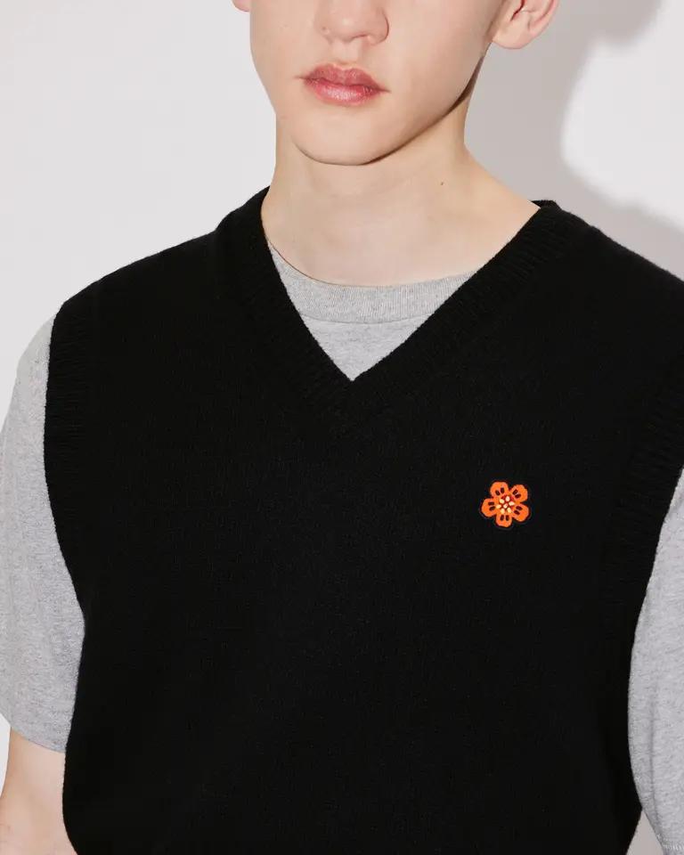 BLACK BOKE FLOWER CREST VEST