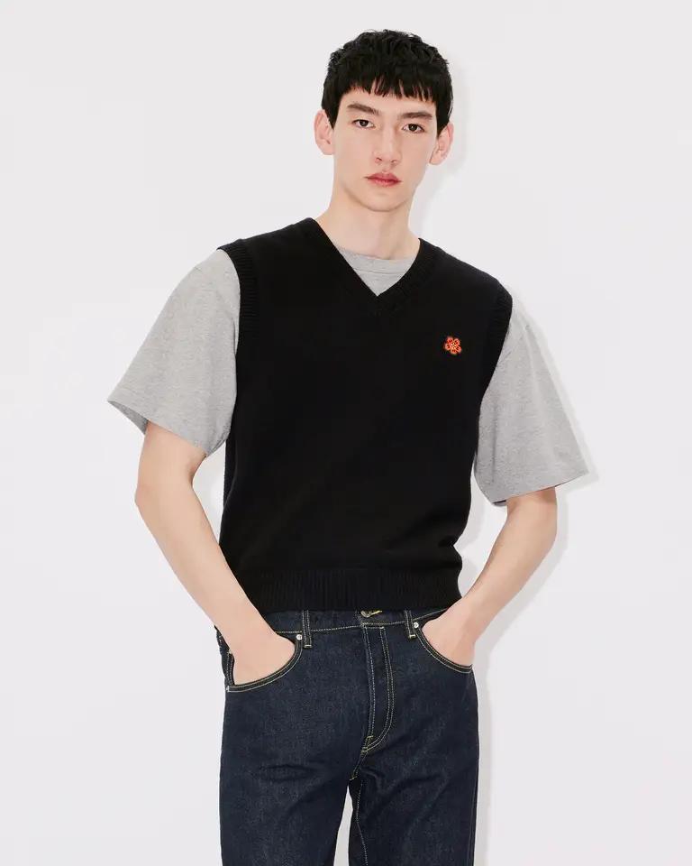 BLACK BOKE FLOWER CREST VEST